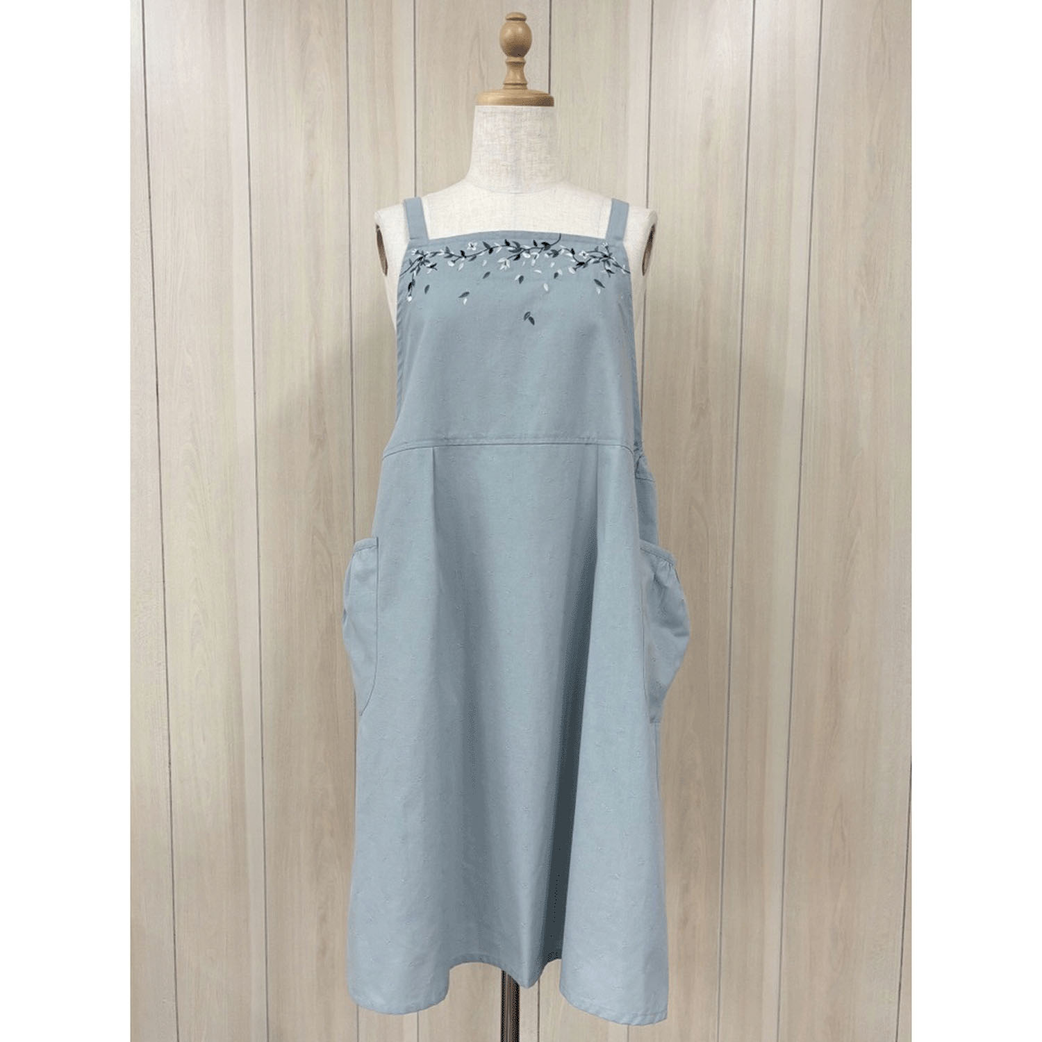 ECRU 胸元刺繍バックリボンエプロン - 画像5