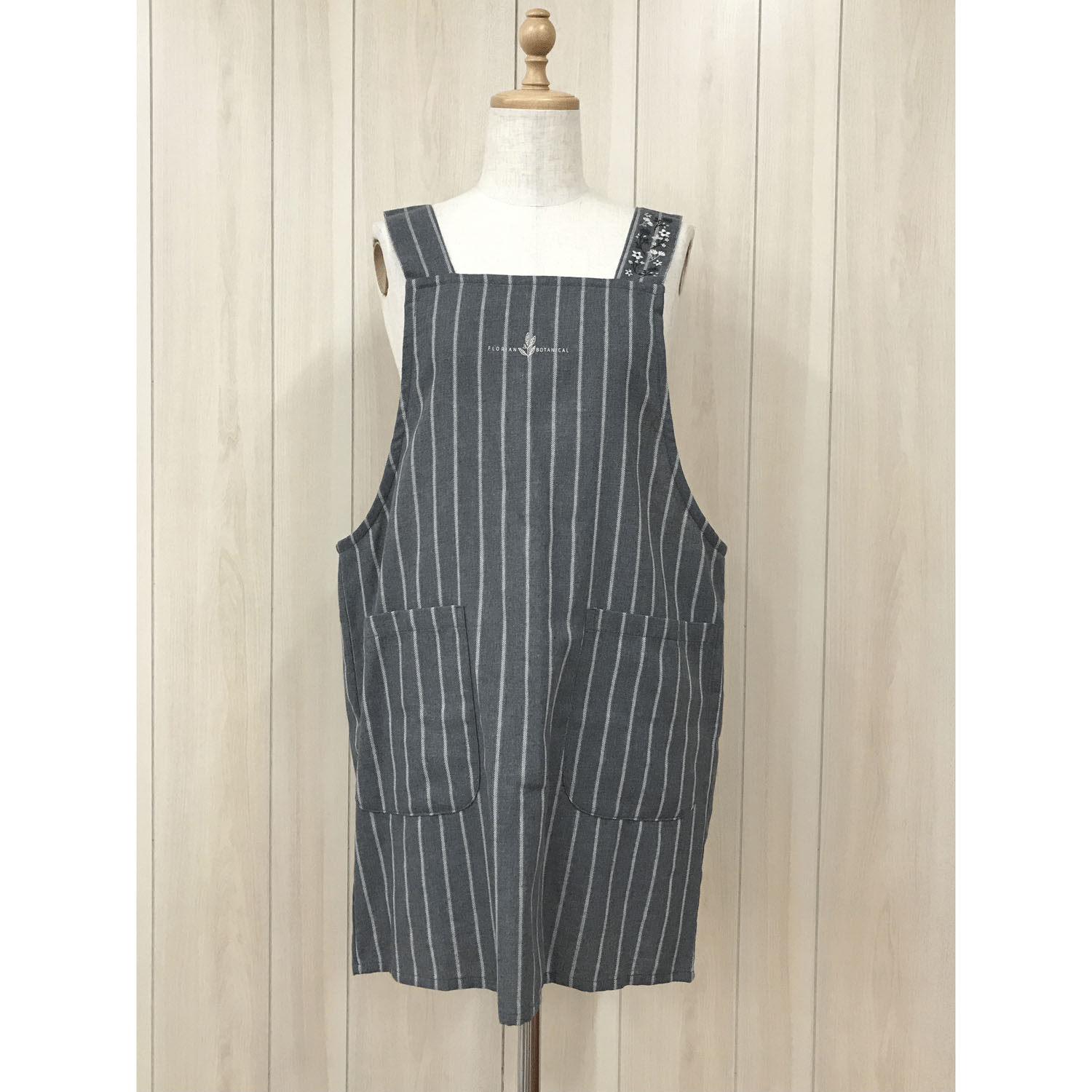 ハッピーエプロン肩刺繍H型エプロン - 画像1