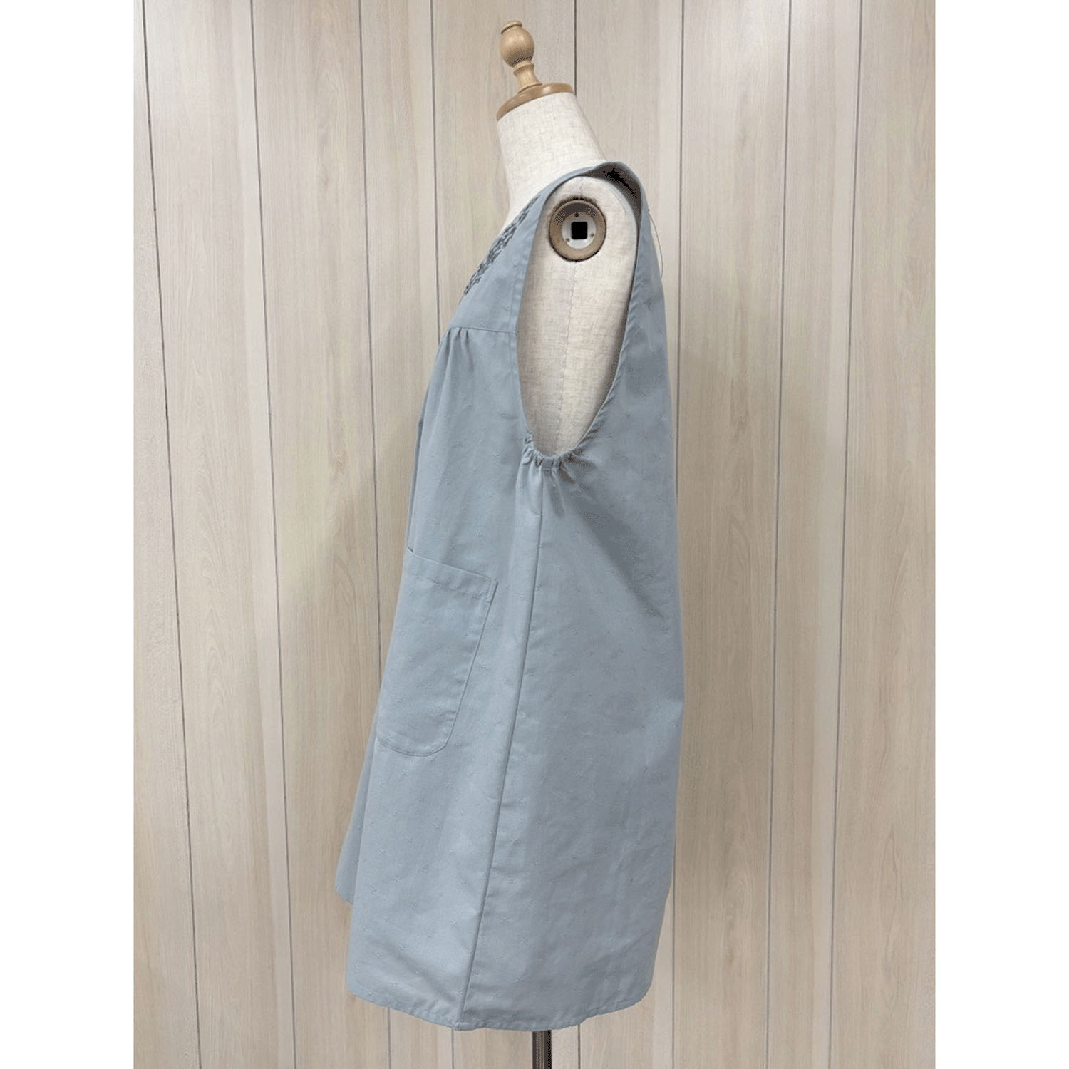 ECRU 刺繍ギャザー入りエプロン - 画像11