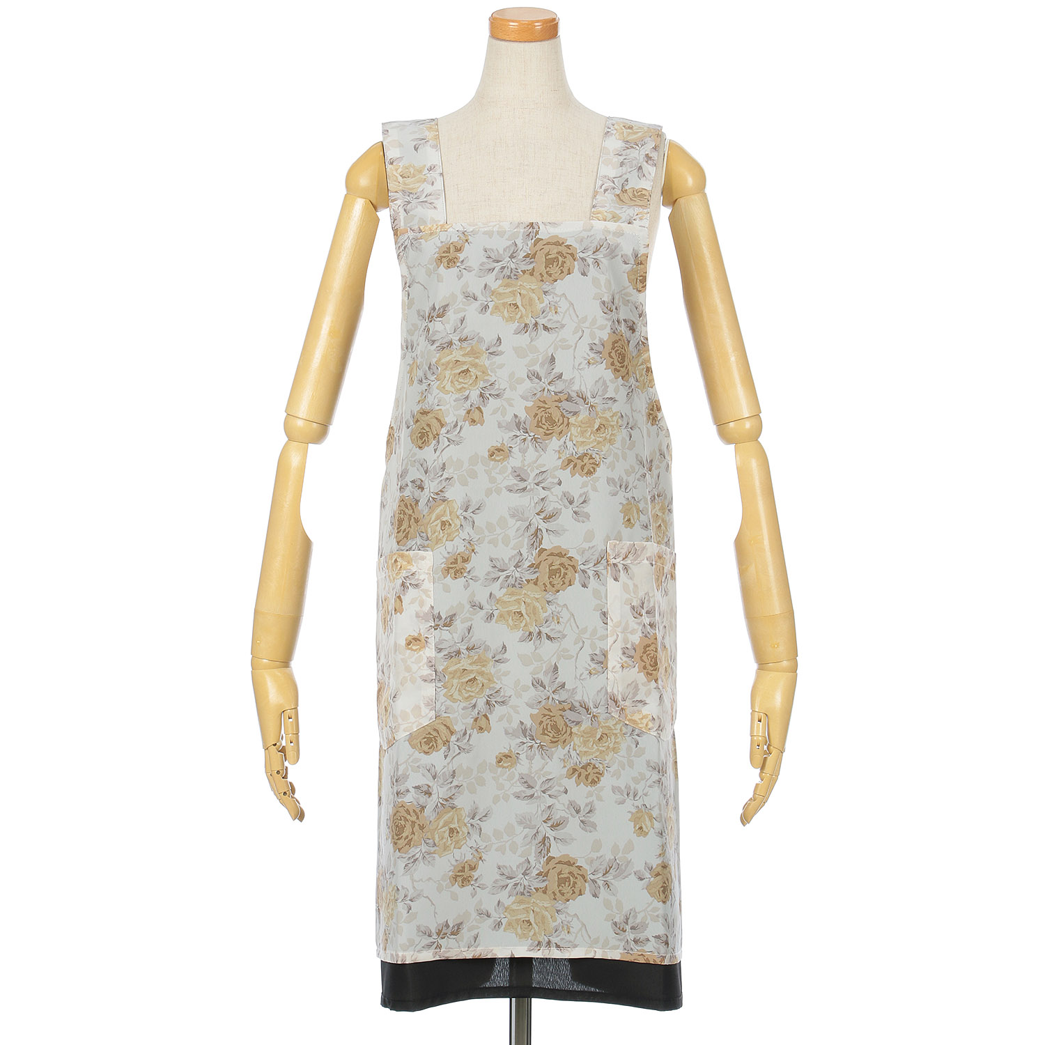 コシボチリメン大バラ柄リバーシブルエプロン - 画像8