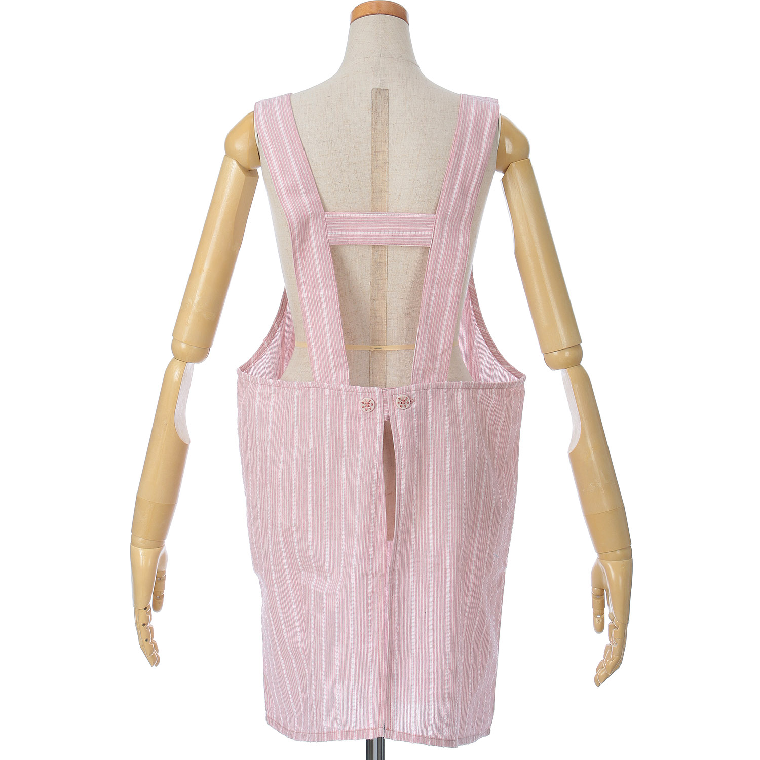 ビッグママ サッカーストライプH型エプロン - 画像2