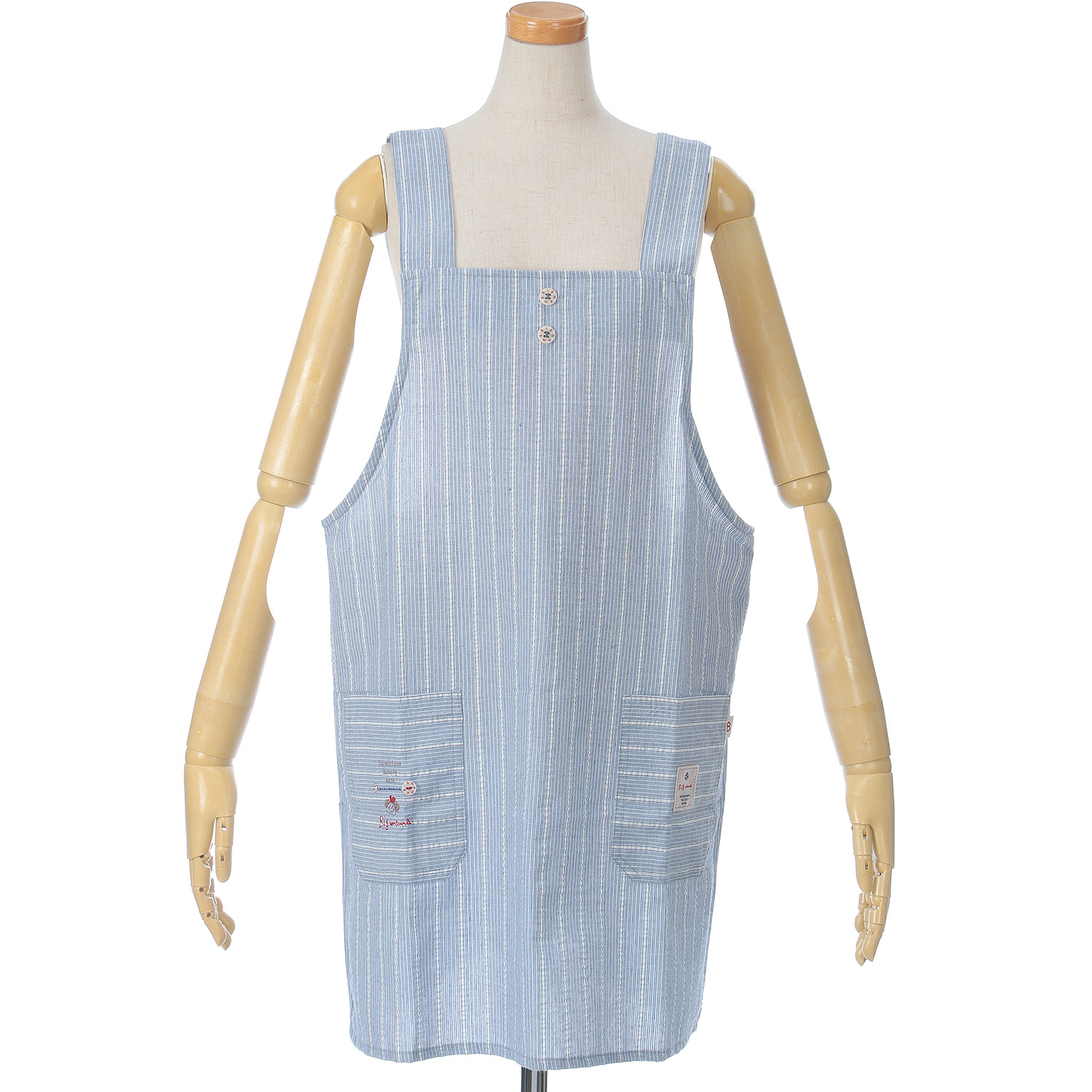 ビッグママ サッカーストライプH型エプロン - 画像3