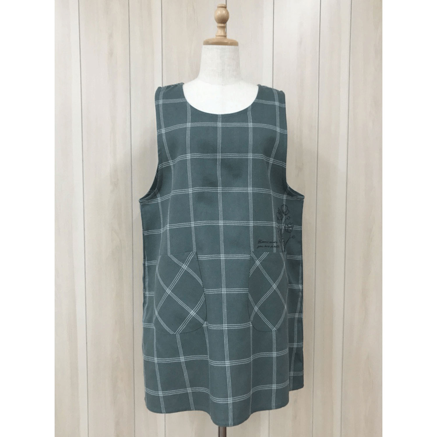 大寸先染め後ろシャーリングエプロン - 画像5