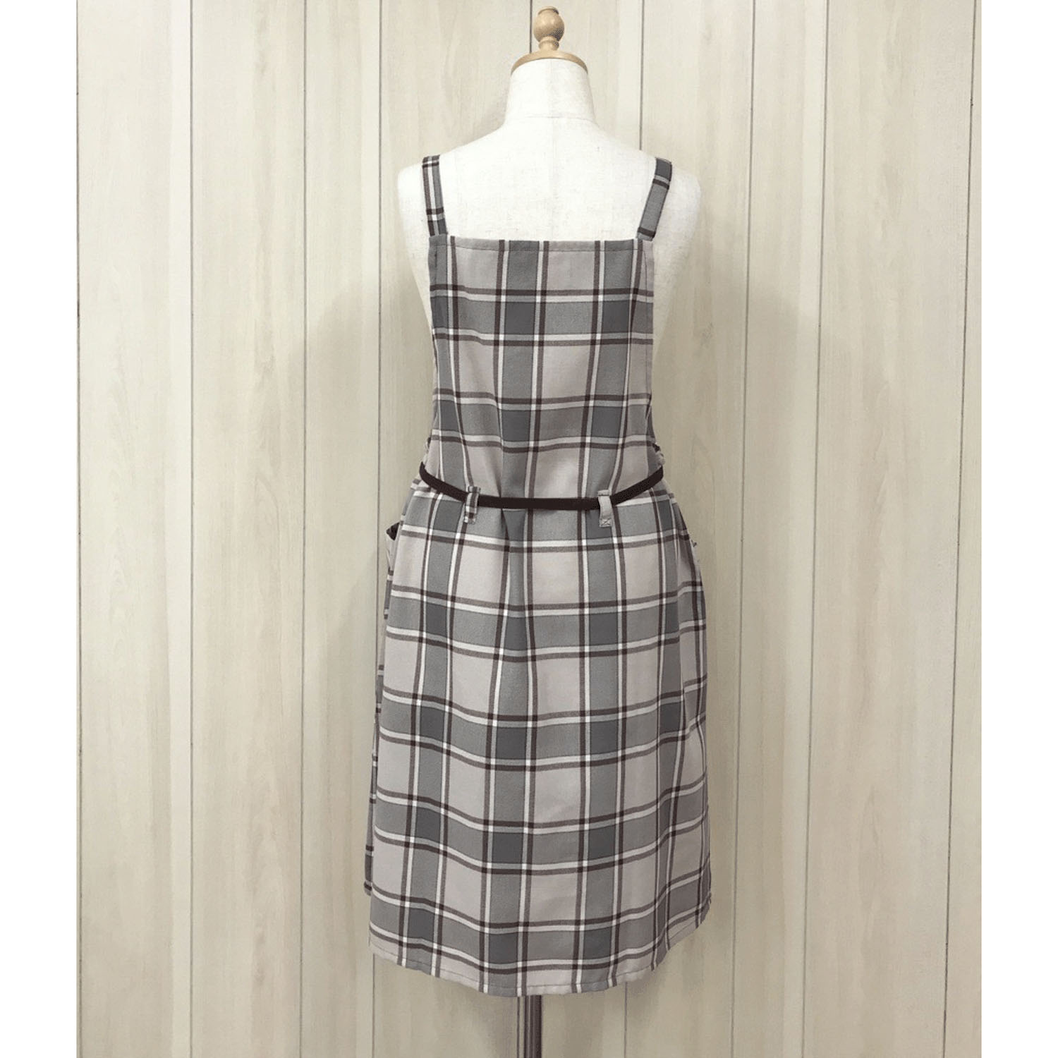 ECRUウエスト紐エプロン - 画像3