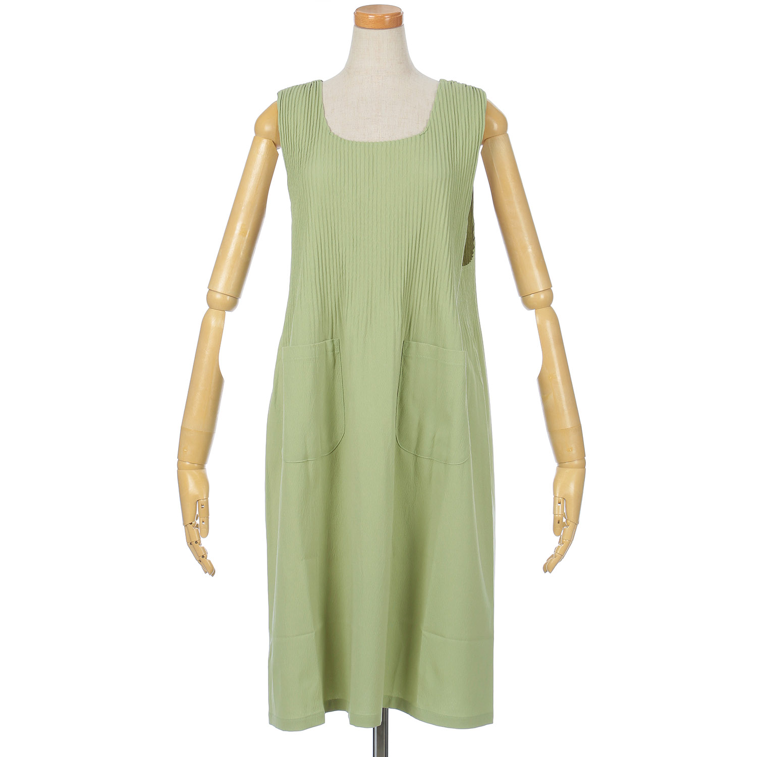 旬彩小町 ストレッチワッシャープリーツ加工エプロン - 画像1