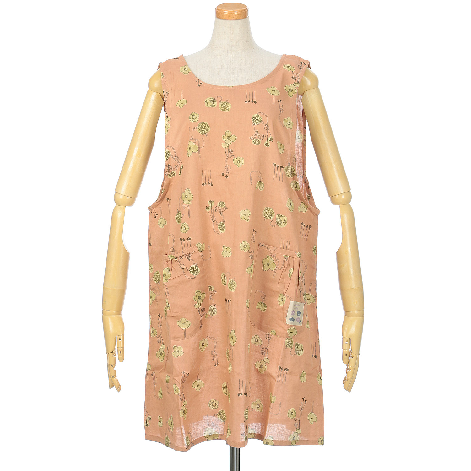 SKETCH Urarakaいろは綿麻プリントエプロン - 画像1