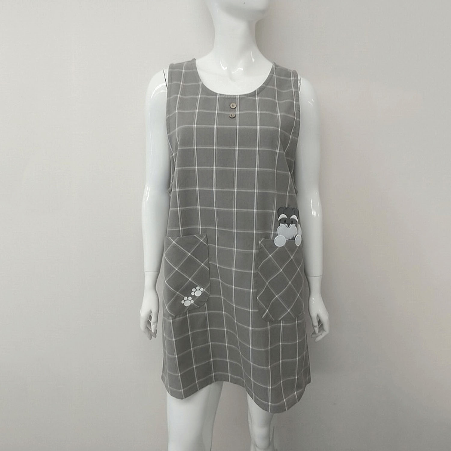 先染め シュナウザーアップリケ - 画像1