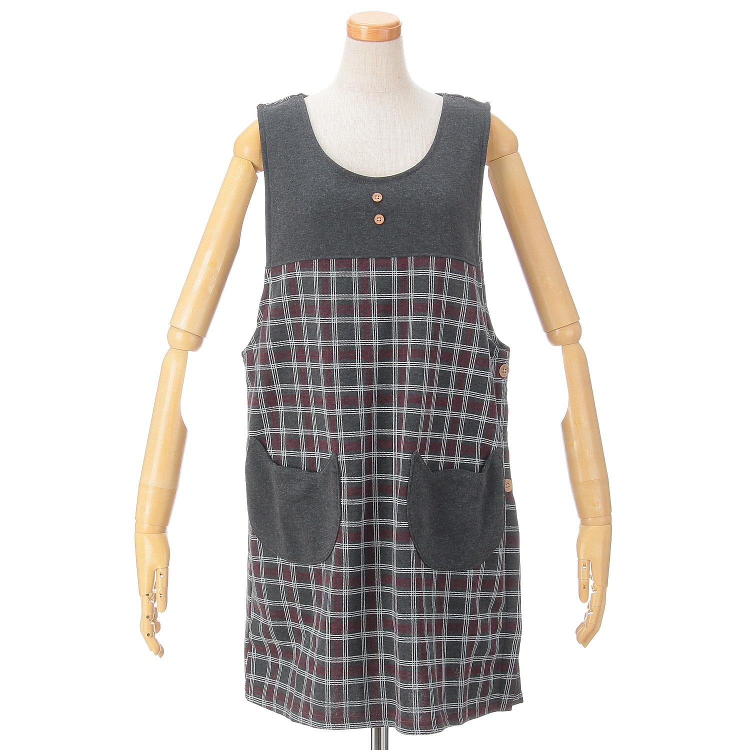 裏起毛  格子柄切替