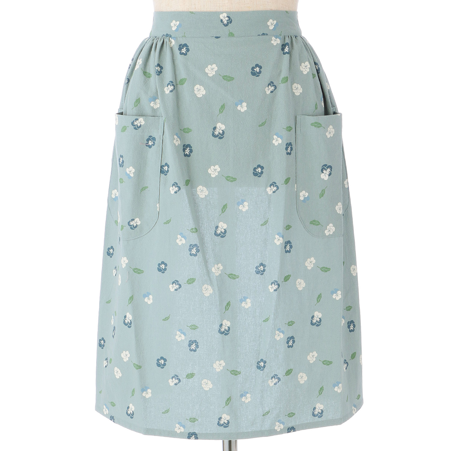 綿ワッシャー前掛け ビオラ - 画像1