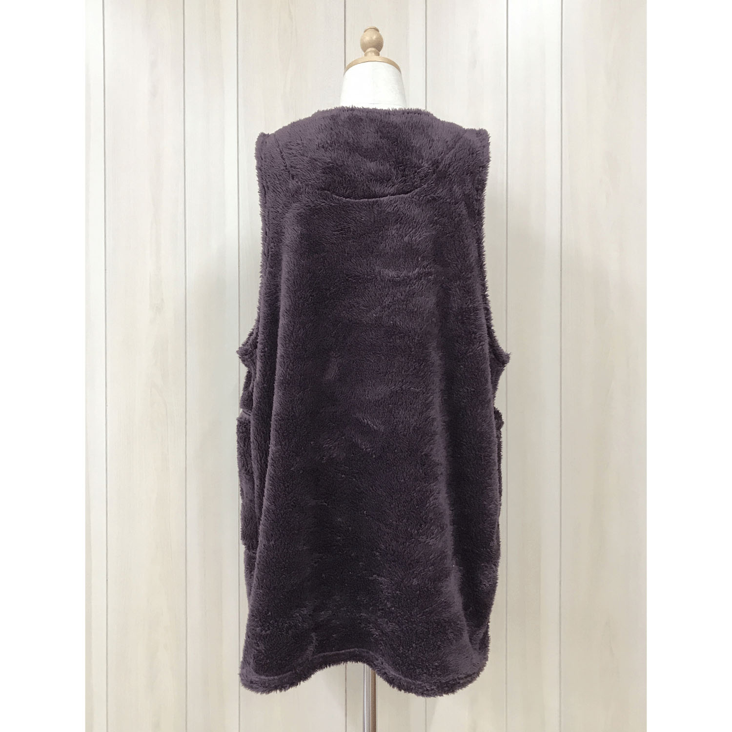 ボア無地ネコアップリケエプロン - 画像7