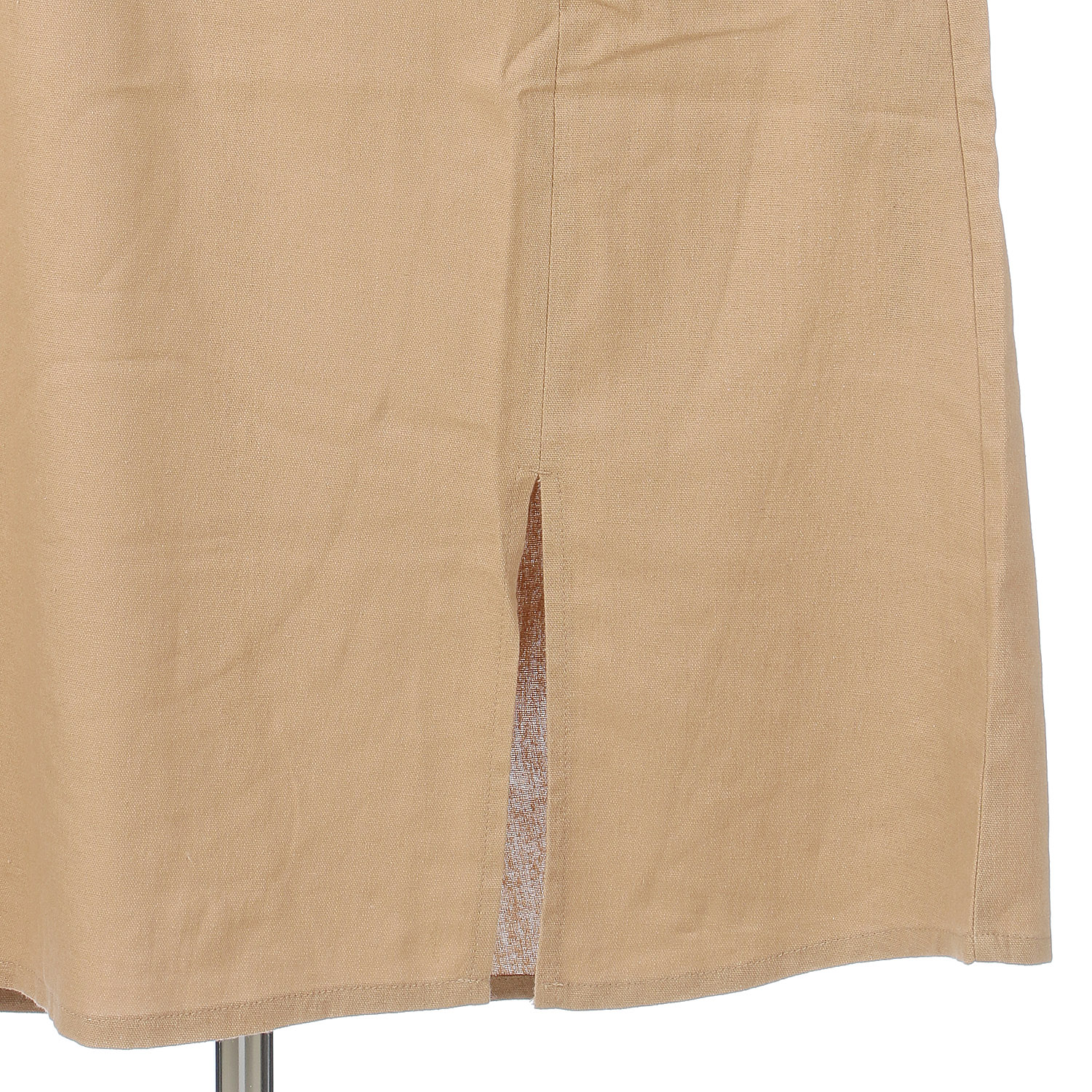 麻レーヨン混肩釦エプロン - 画像3