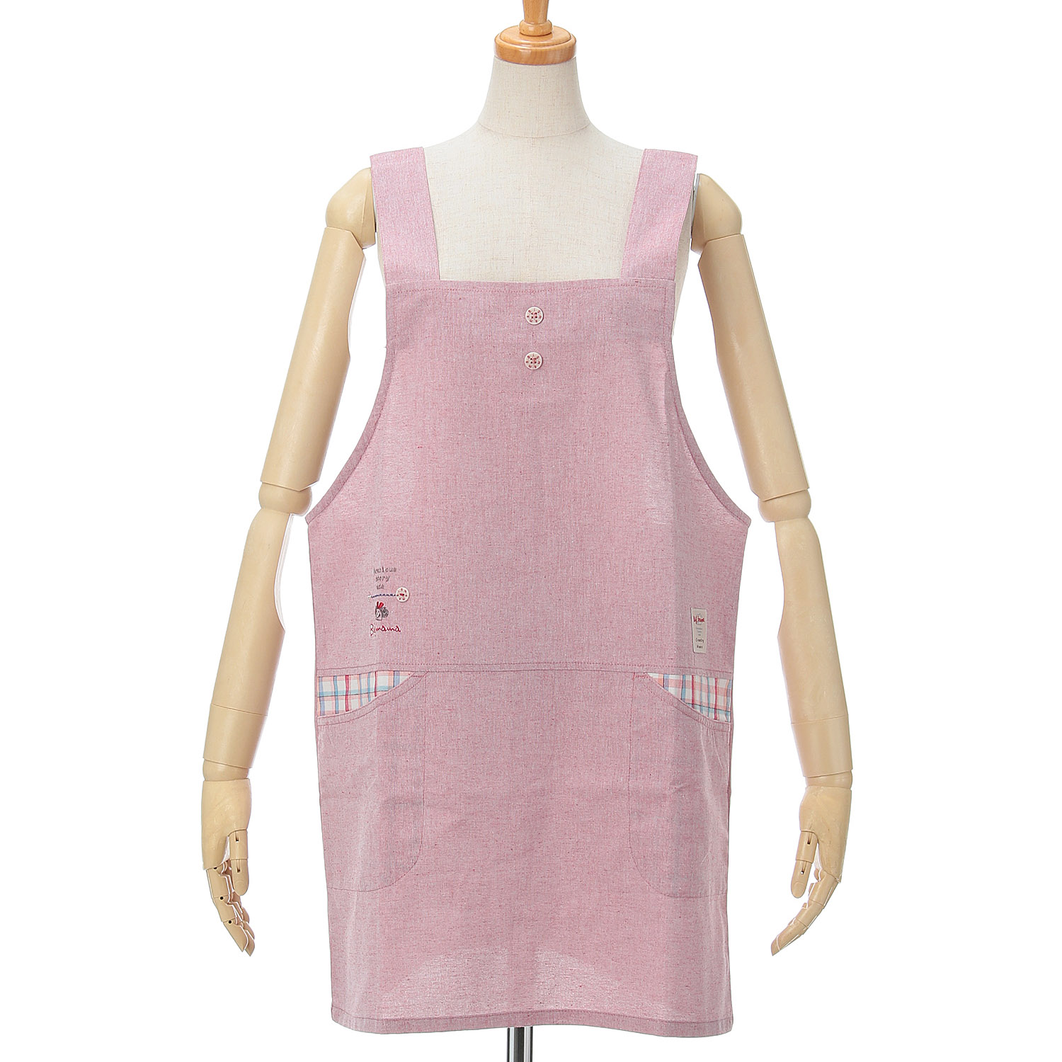 ビッグママ シャンブレーH型エプロン - 画像2