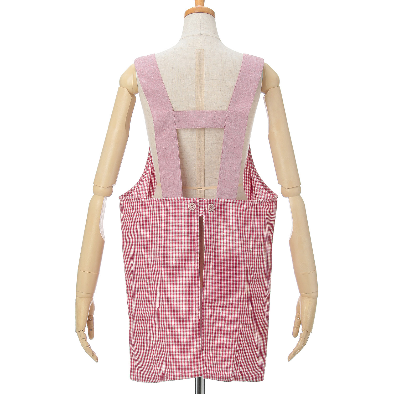 ビッグママ ギンガムH型エプロン - 画像4