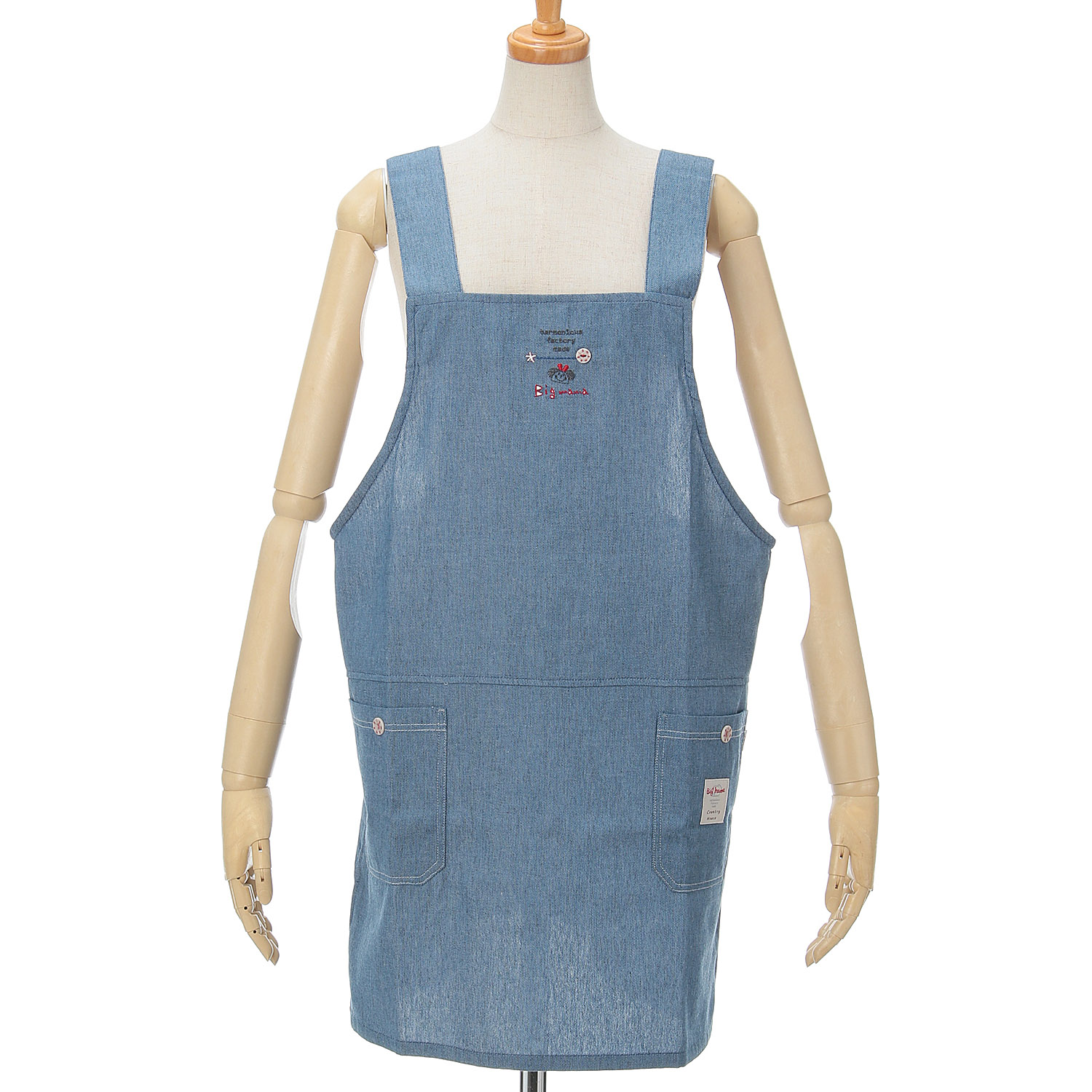 ビッグママ デニムH型エプロン