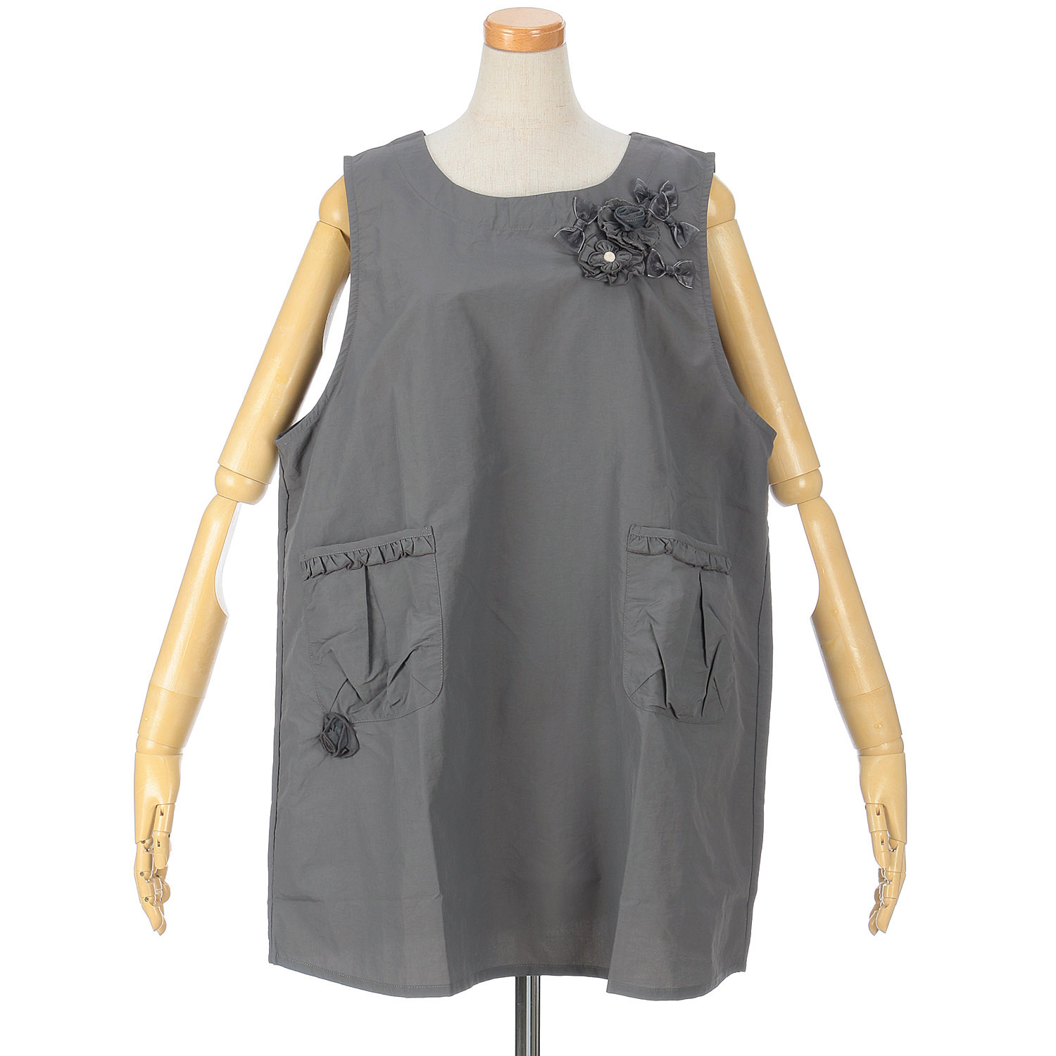 ナイロン花リボンモチーフエプロン - 画像2