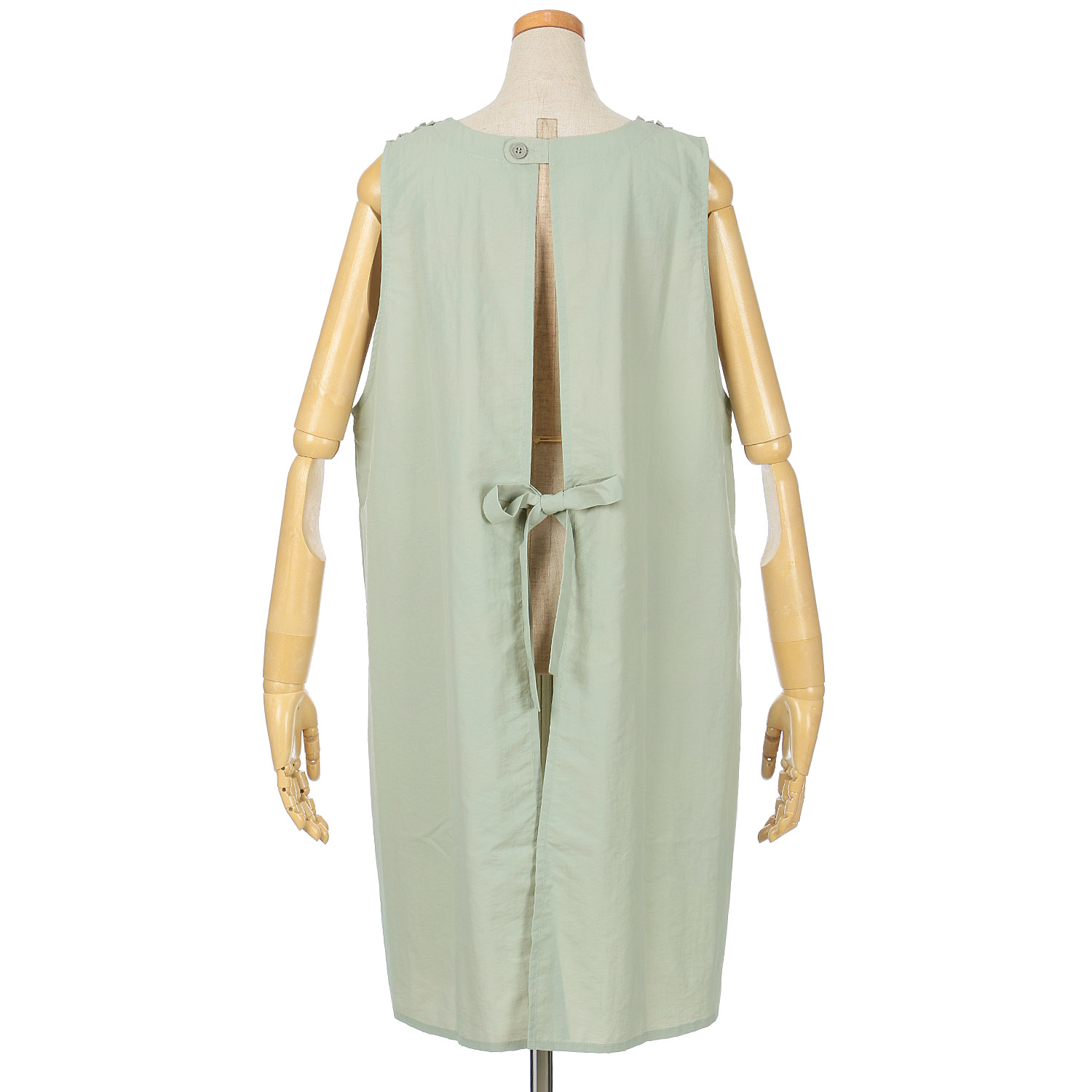 ナイロン花モチーフパール付き背ゴムエプロン - 画像22