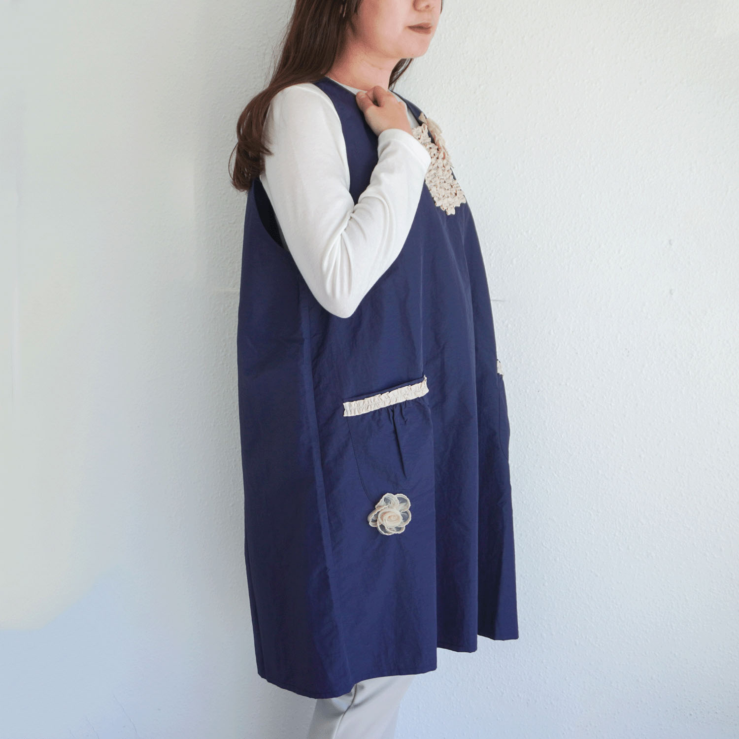 ナイロンバイカラーエプロン 後ろリボン - 画像22