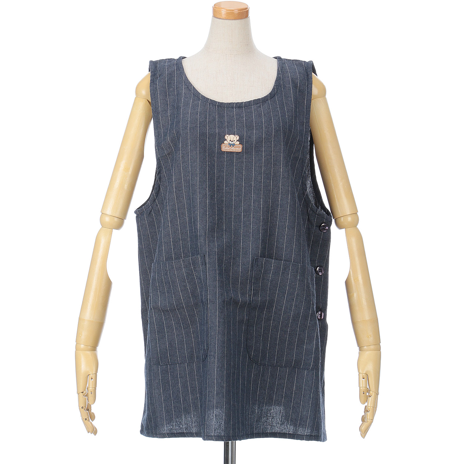 コロコロベア デニム風エプロン - 画像4