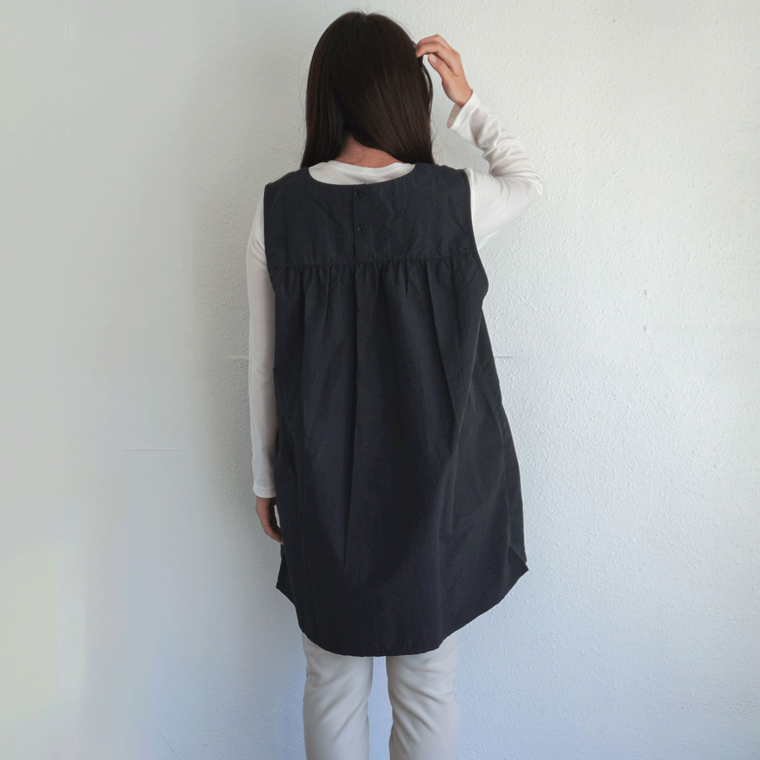 ナイロンバラモチーフエプロン 背閉じ - 画像7