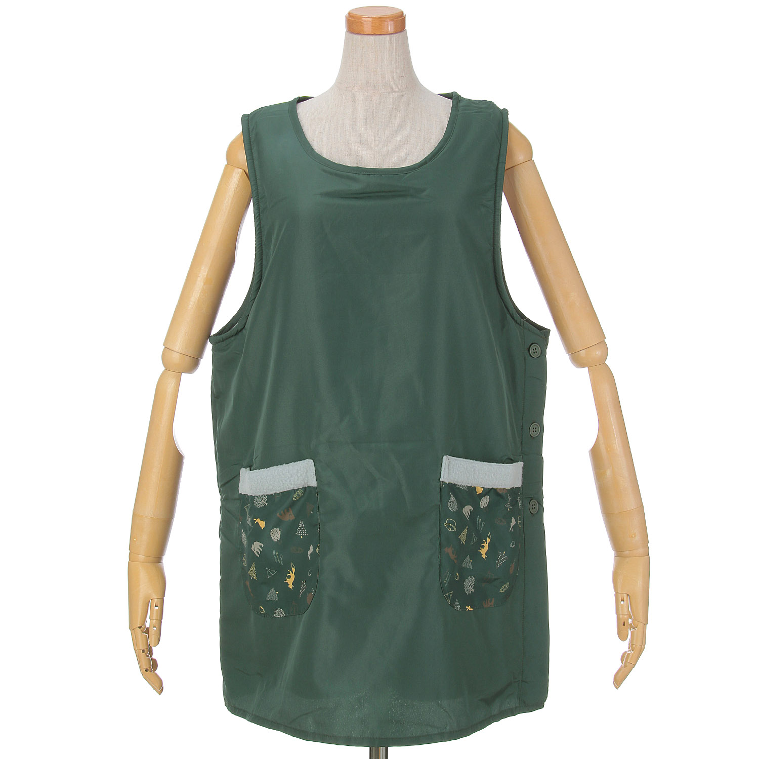 タフタ裏フリースタバード  無地×キャンプ - 画像1