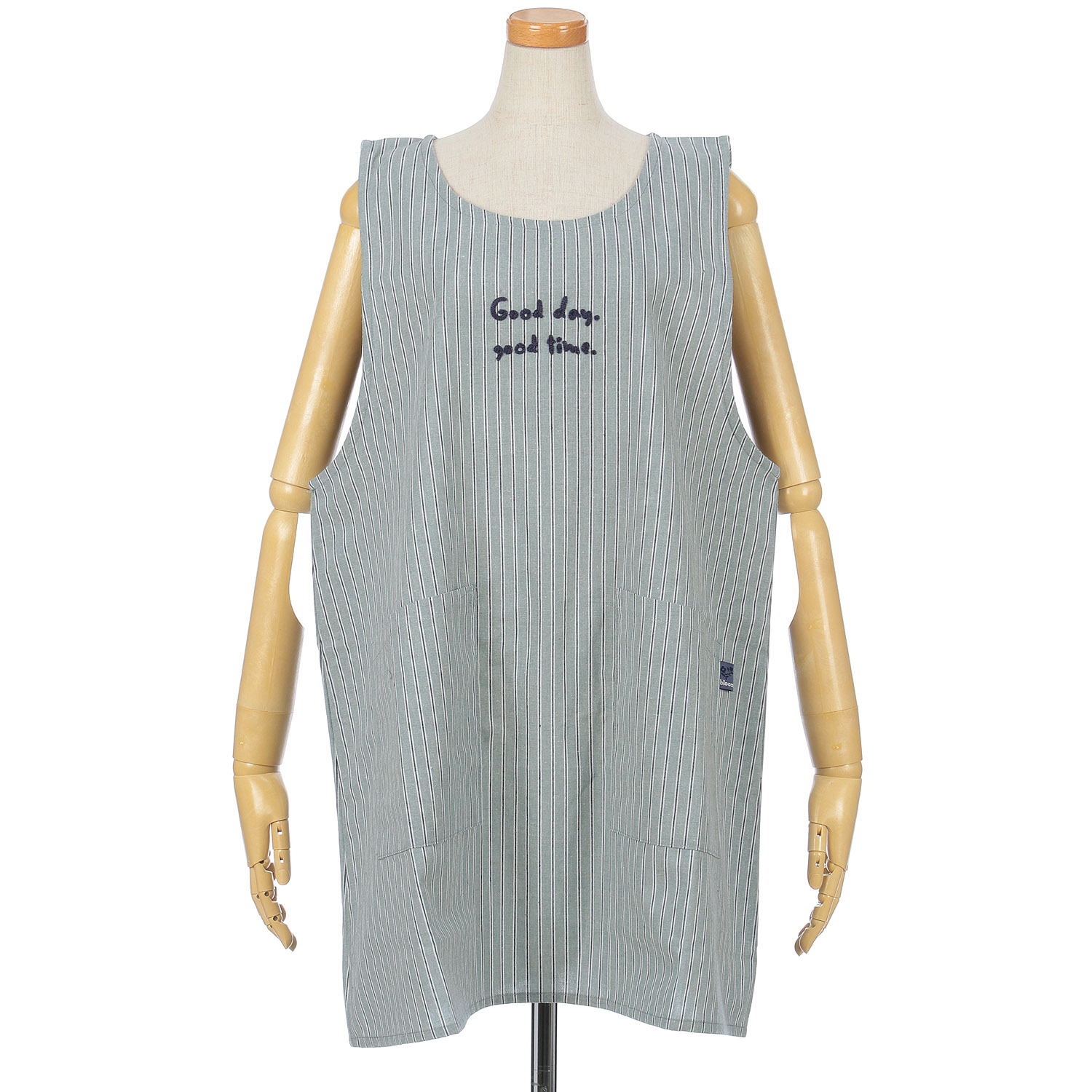 バック釦ロゴサガラ刺繍エプロン - 画像3