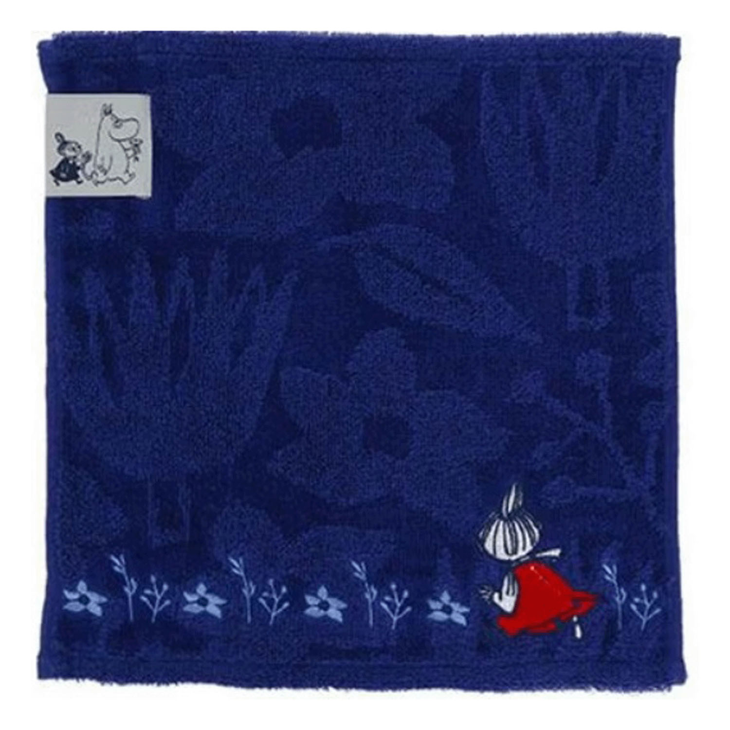 ムーミン タオルハンカチ ネイビーガーデン - 画像1