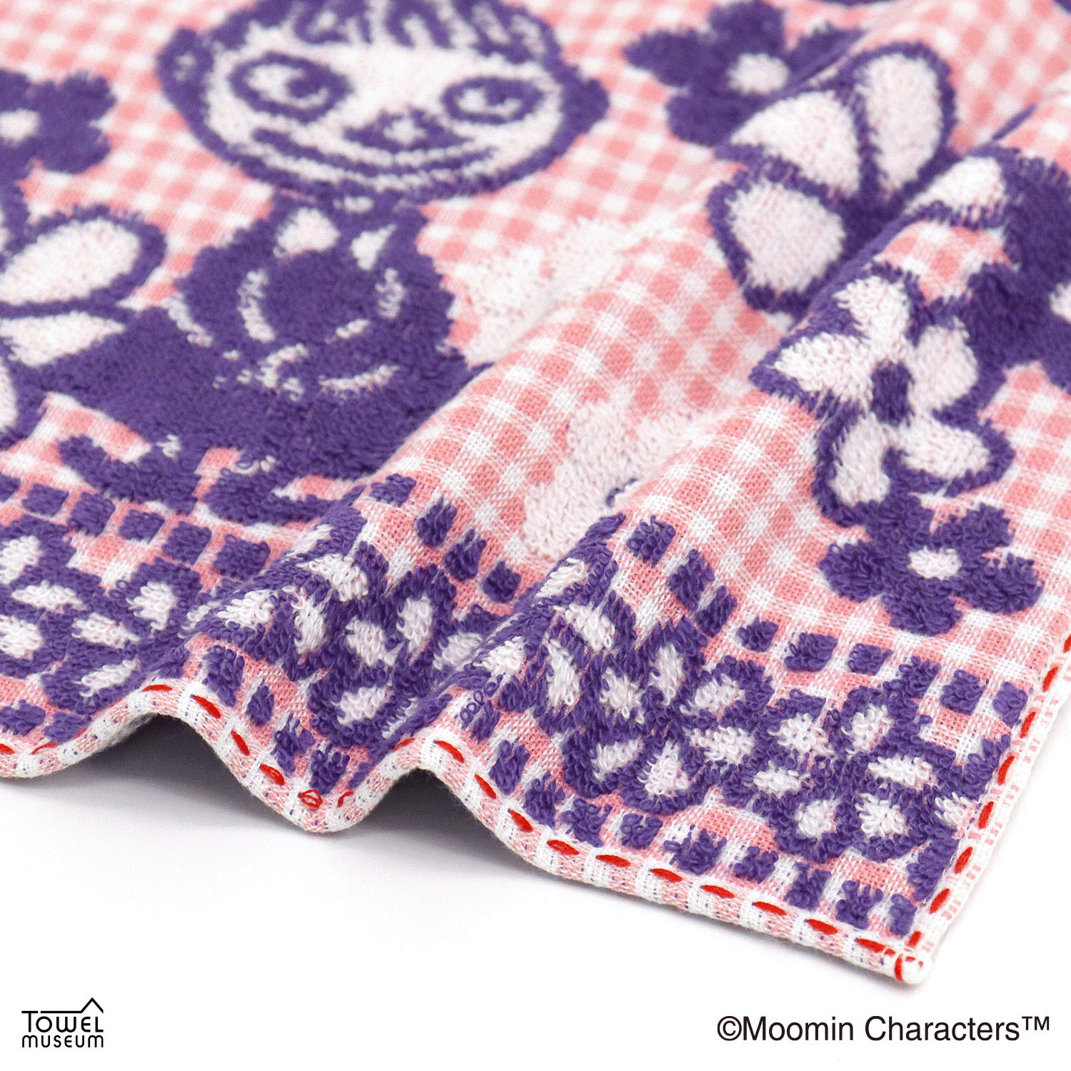 ムーミン リトルミイ フラワーレース2 タオルハンカチ ピンク - 画像2