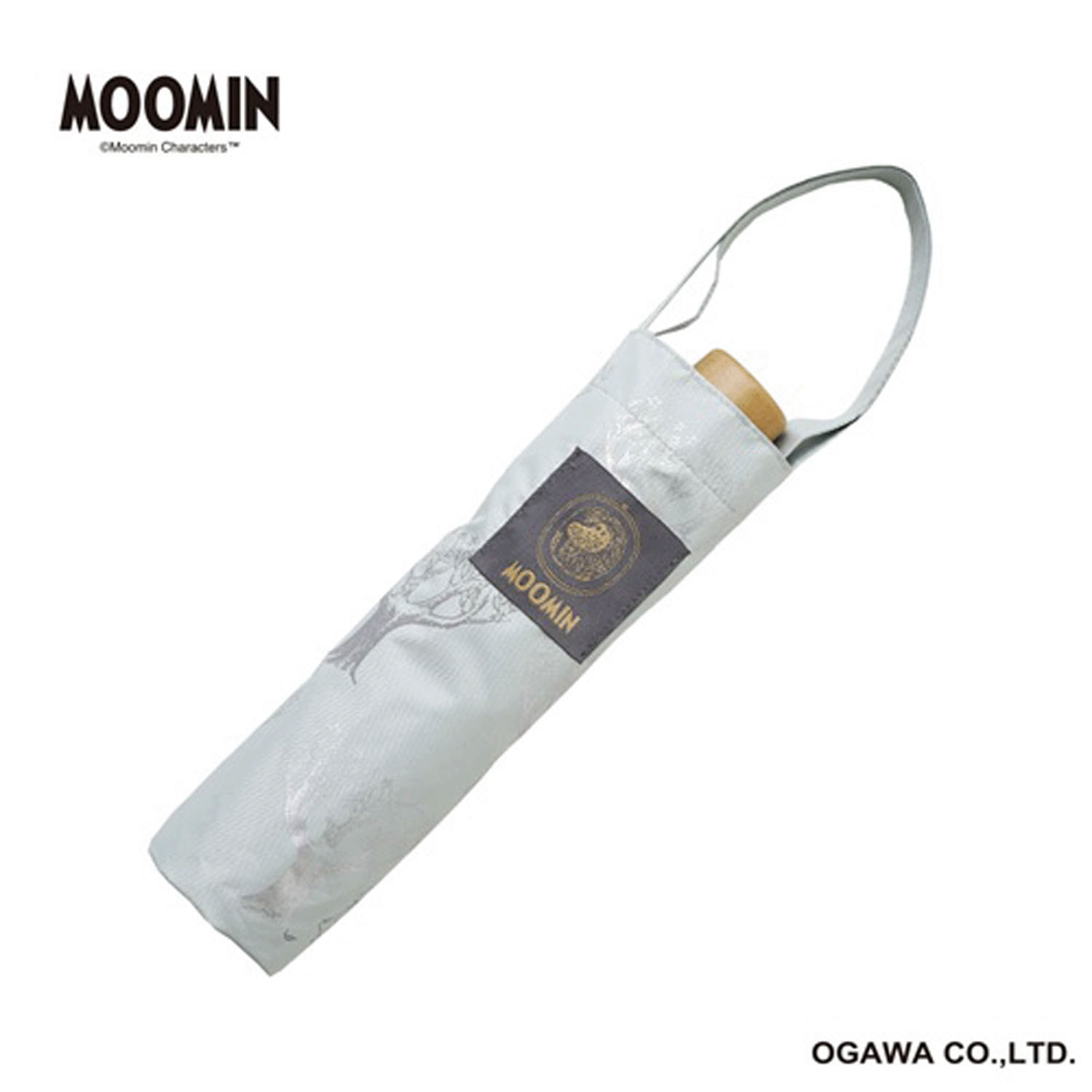 ムーミン 晴雨兼用プリント折りたたみ傘 ムーミン谷の十一月 グリーン - 画像2