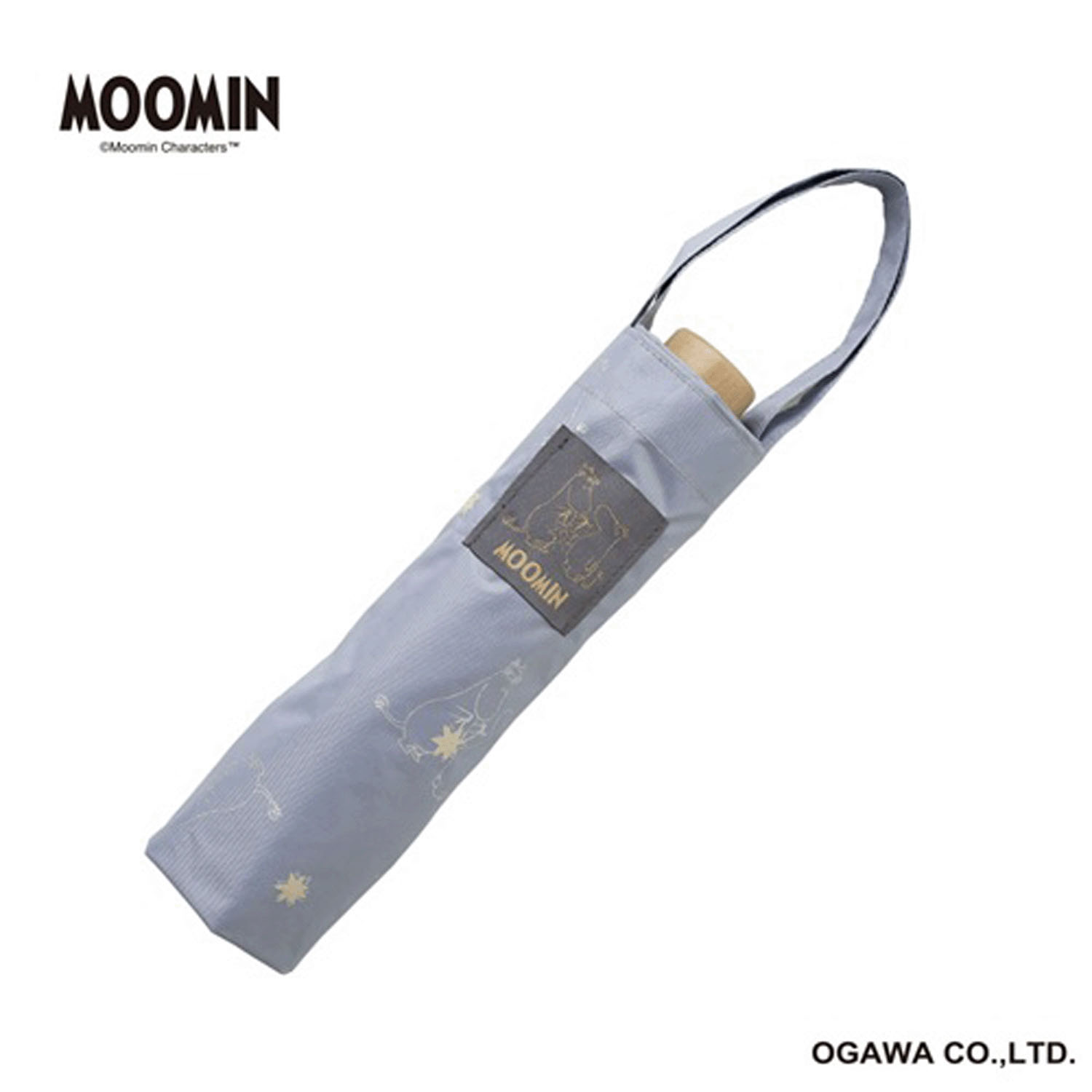 ムーミン 晴雨兼用プリント折りたたみ傘 ムーミン谷の彗星 ブルー - 画像2