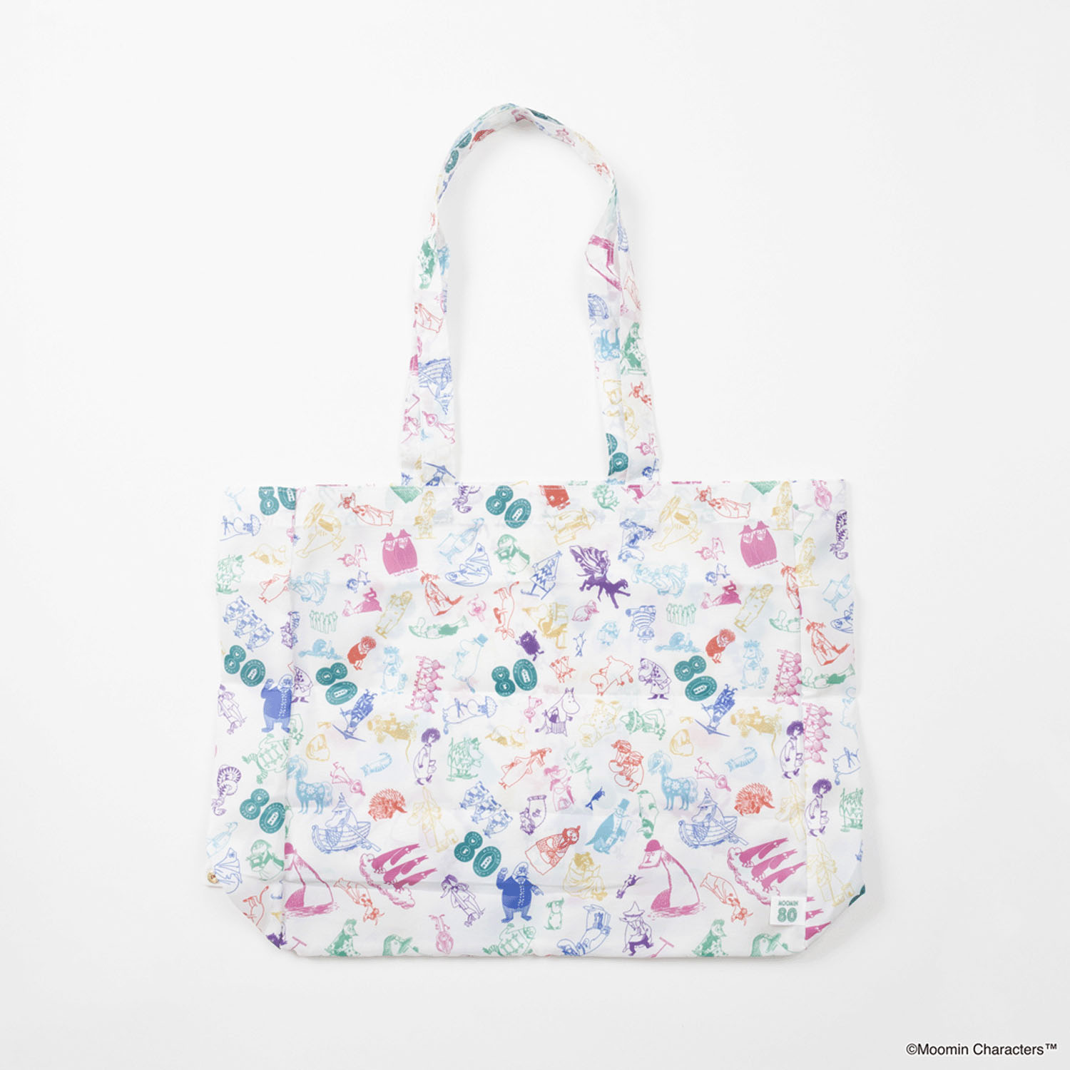 ムーミン 80TH ALL STAR ショッピングバッグM ホワイト - 画像2