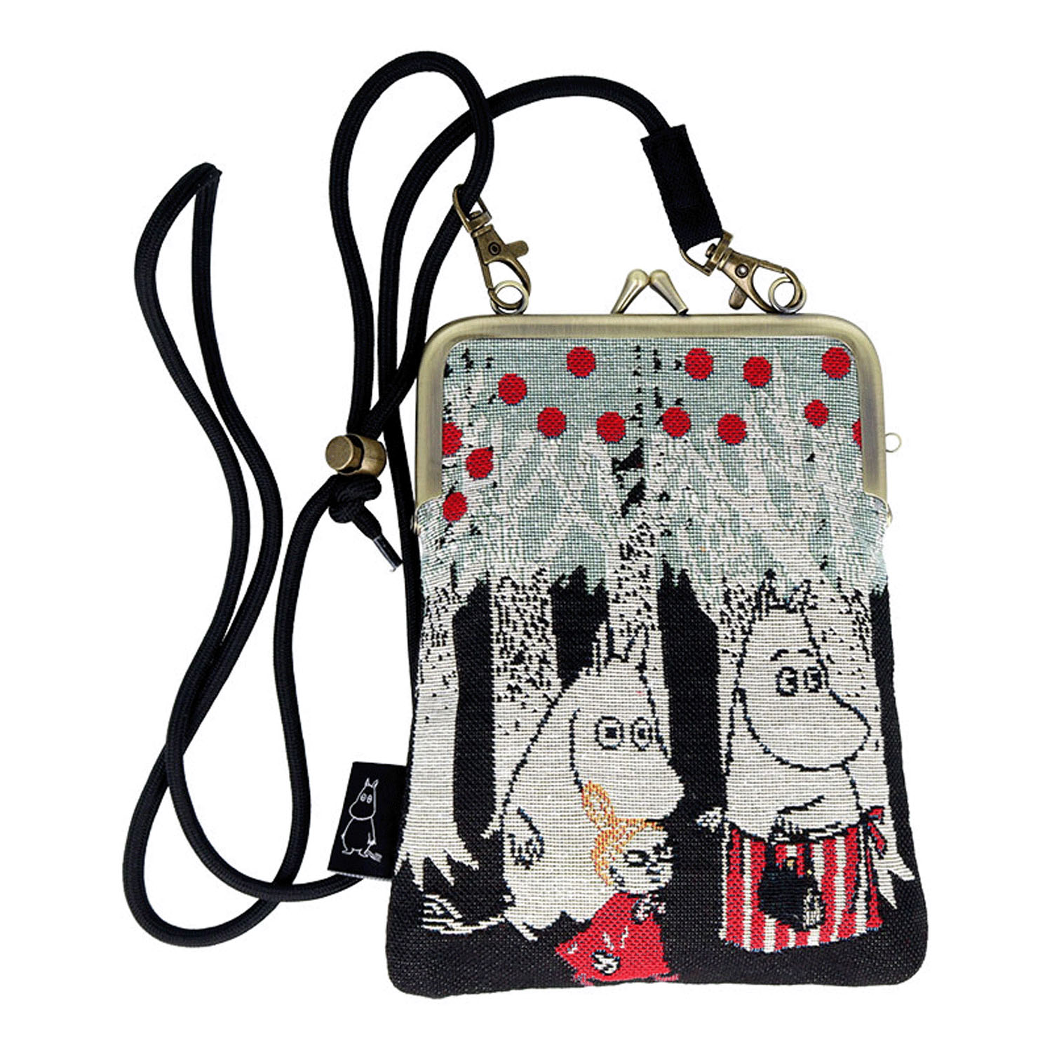 ゴブラン織マルチショルダーポーチがま口 ムーミン仲間 - 画像2