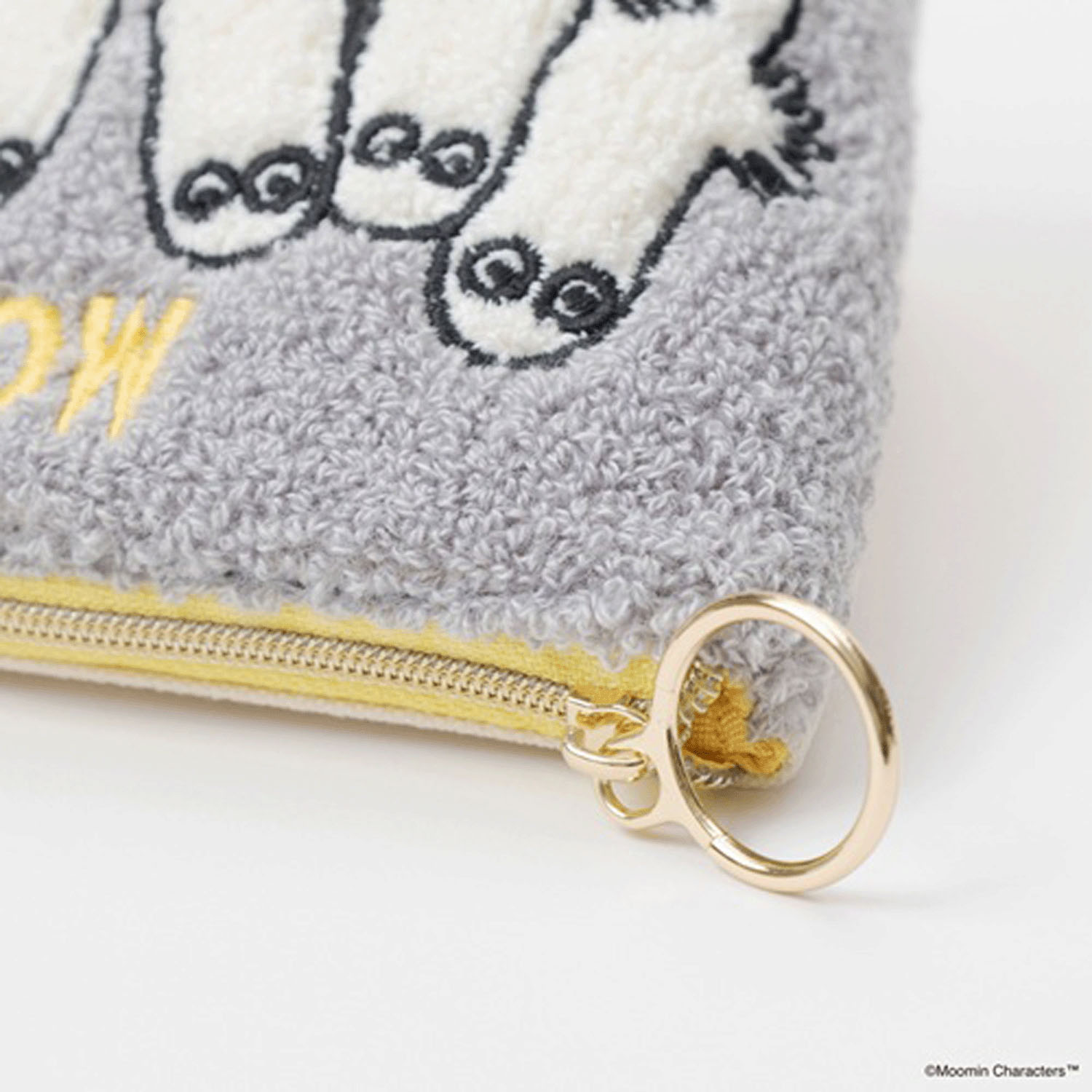 ムーミン サガラ刺繍台形ポーチ グレー - 画像3