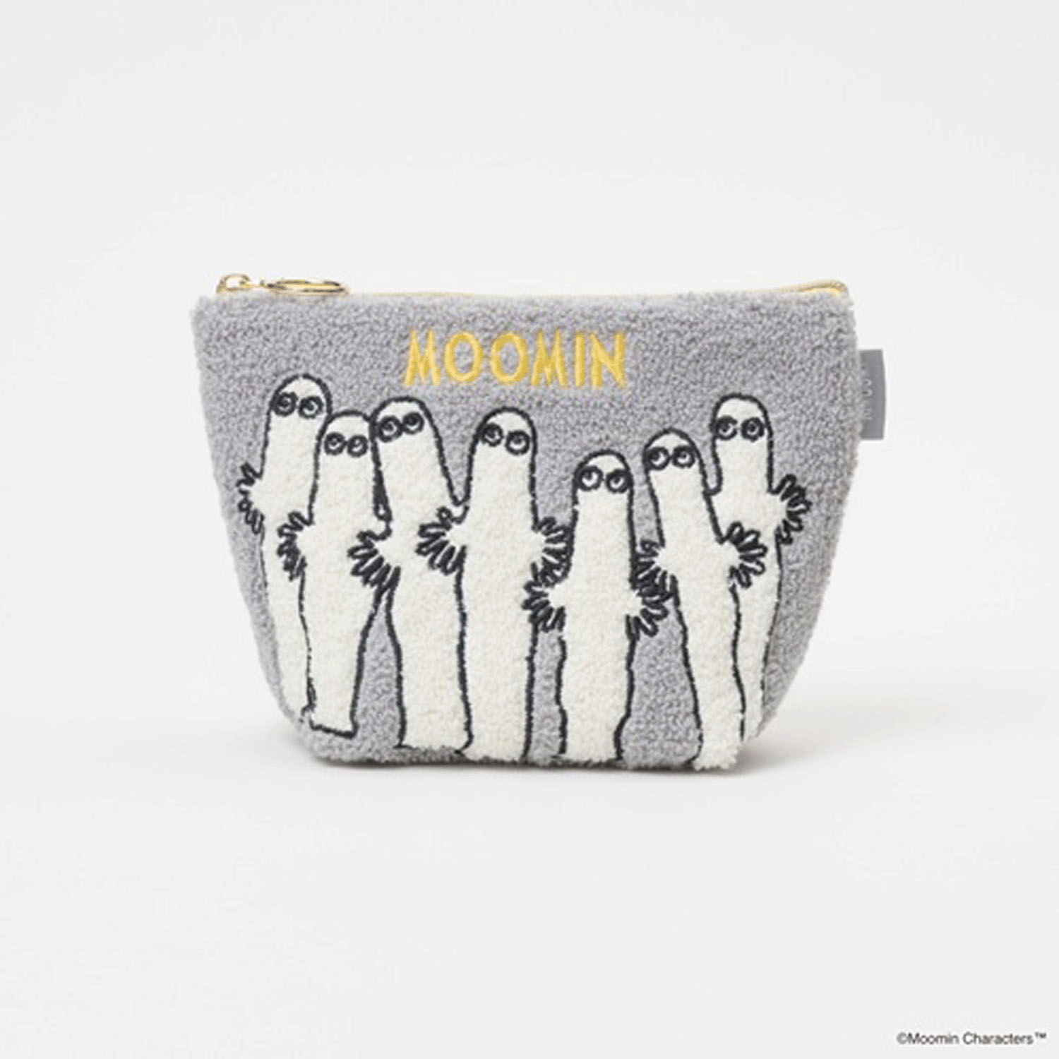 ムーミン サガラ刺繍台形ポーチ グレー - 画像1