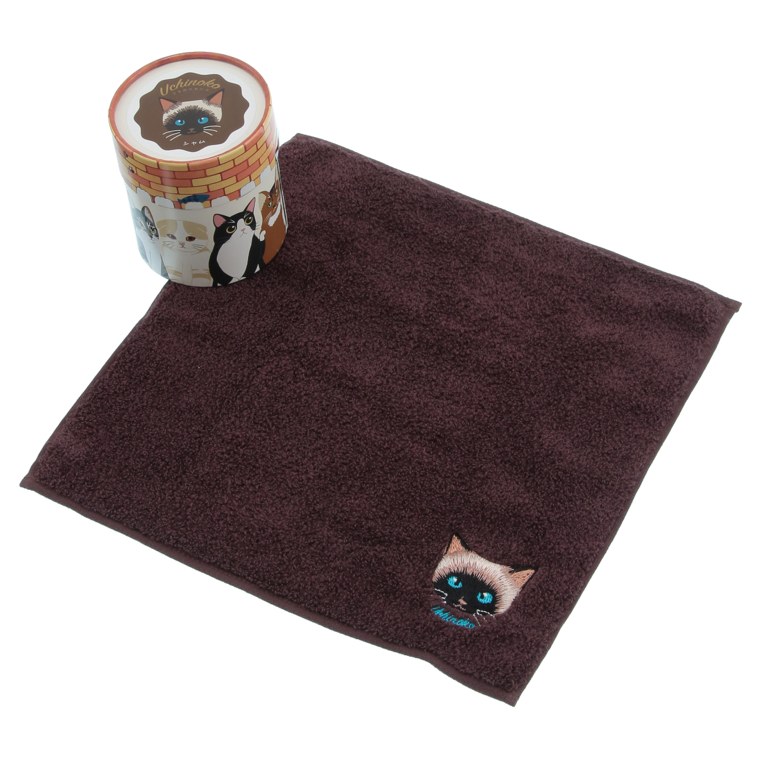 【24：次回1月以降】Uchinoko うちのニャンコ オーガニックコットンハンカチ