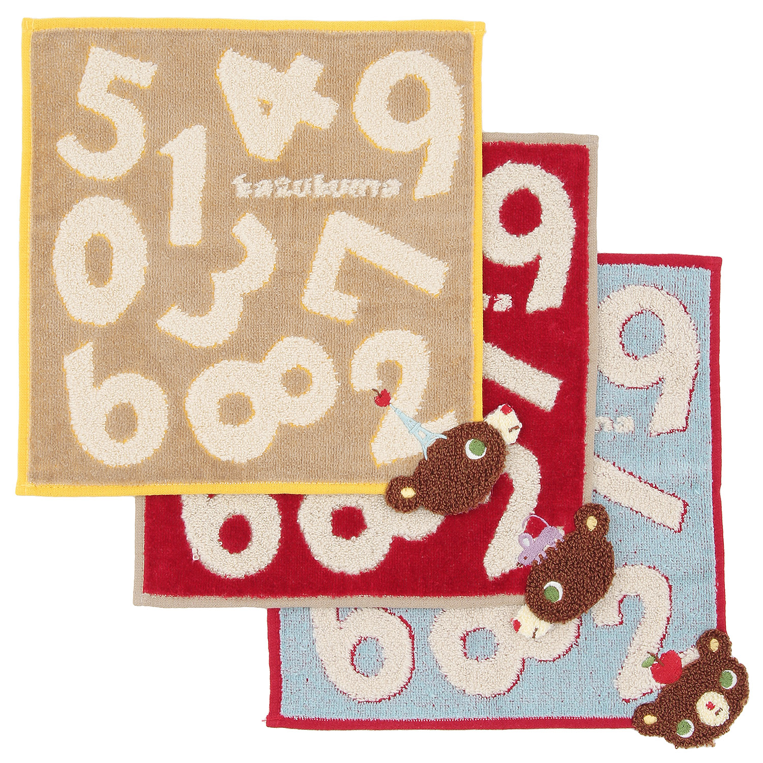 かずくま「ワッペン」ハンカチ