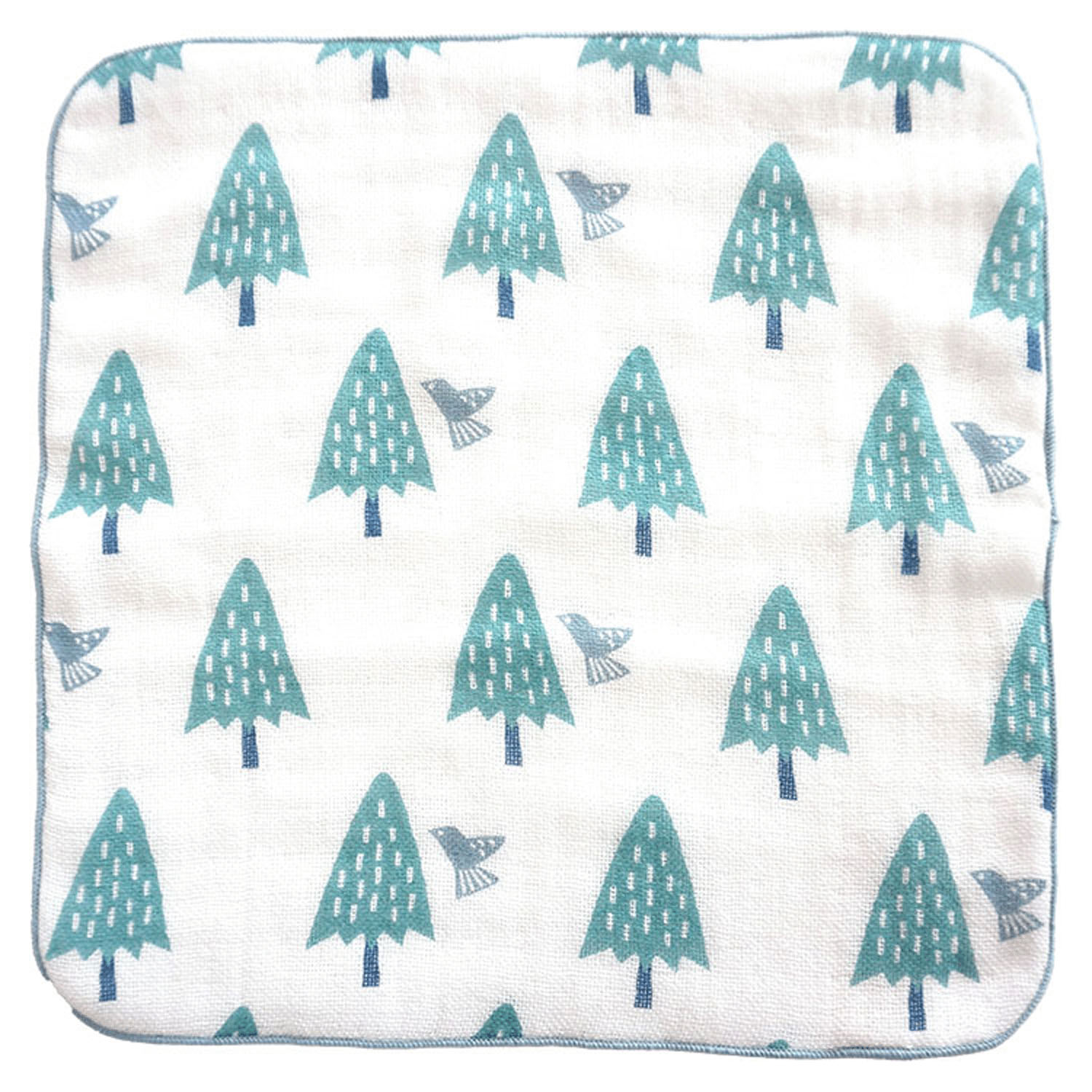 青い鳥青い木 ハンカチ - 画像1