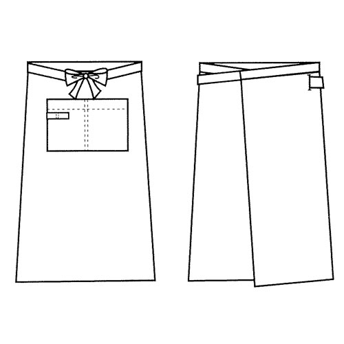 ジュンネジョワイユ「ワークエプロン」 ロング丈サロン - 画像2