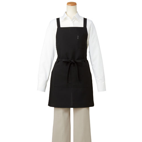 ジュンネジョワイユ「ワークエプロン」 ミニ丈ラップエプロン - 画像1