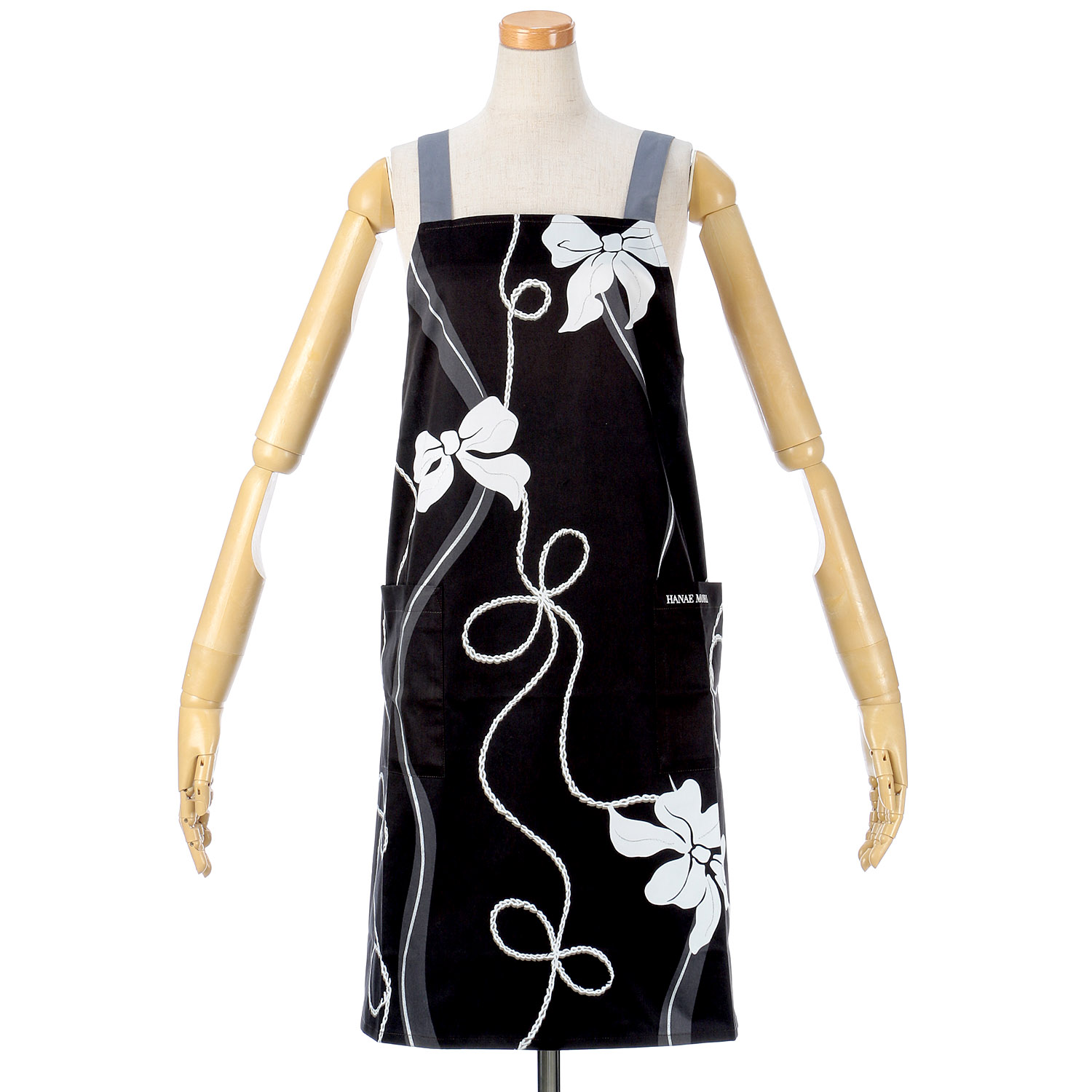 HANAE MORI  カーブリボンパネルエプロン - 画像1