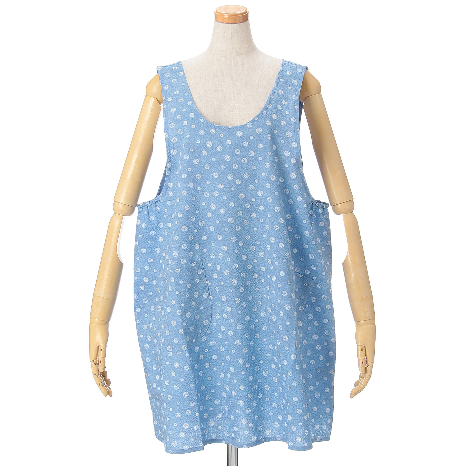 今日和 絞りリップル加工エプロン - 画像1