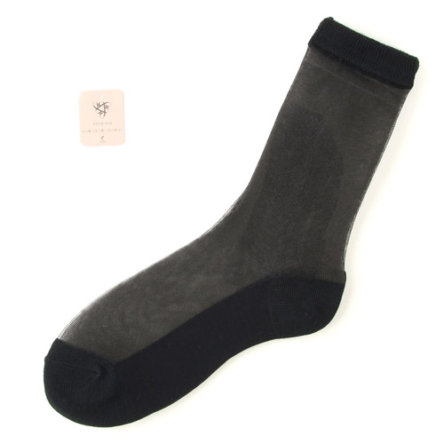 シースルーソックス 《大寸》 無地底付 24～26センチ - 画像2