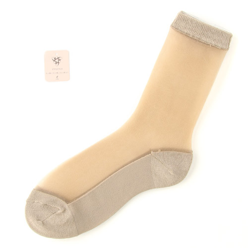 シースルーソックス 《大寸》 無地底付 24～26センチ - 画像3