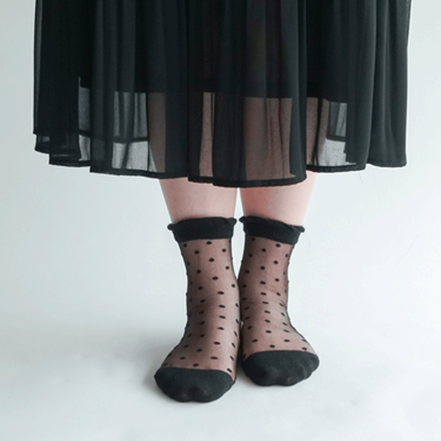 大人気★シースルーソックス 小ドット柄 底付 - 画像7
