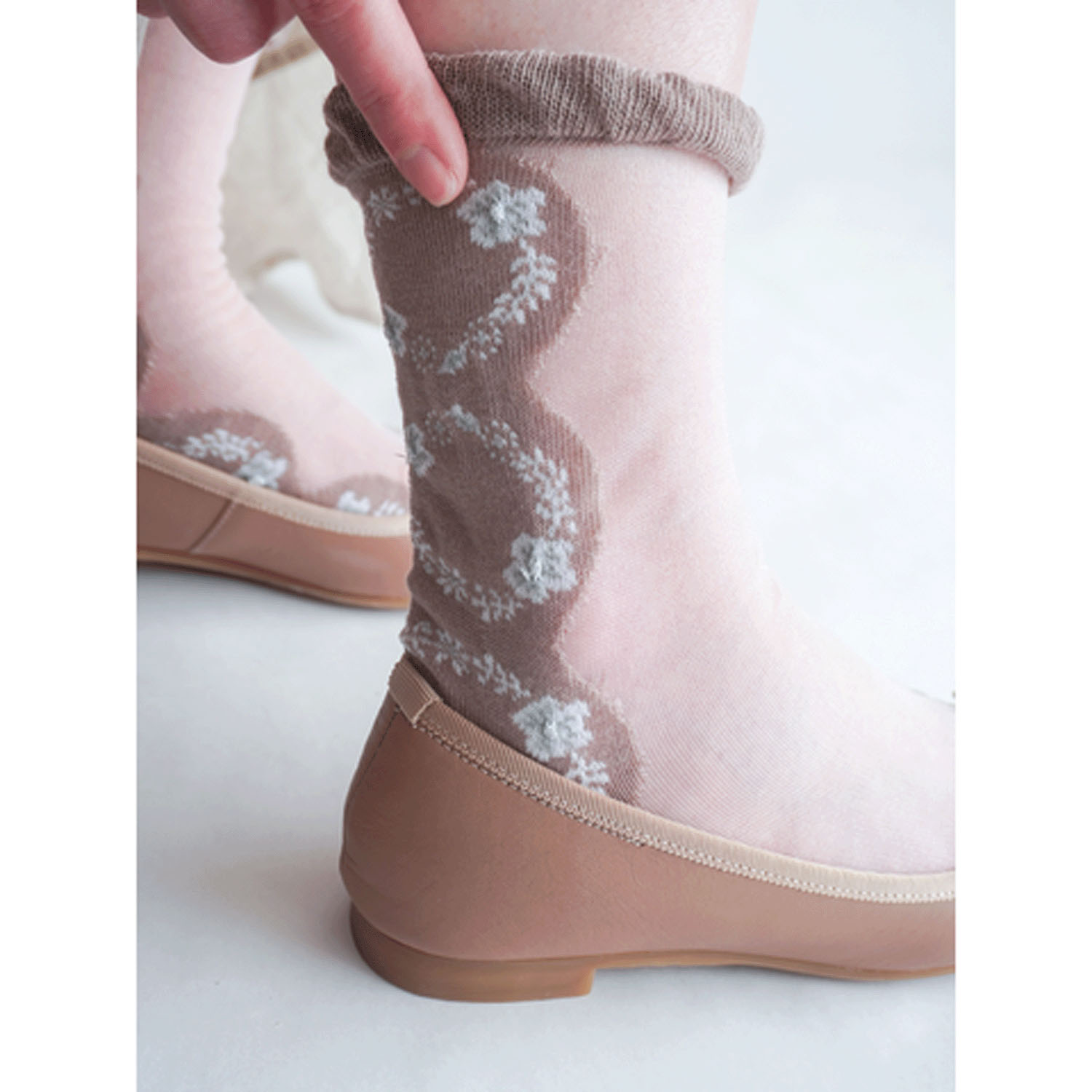 北欧調  リース柄  シースルーソックス【在庫限り】 - 画像11