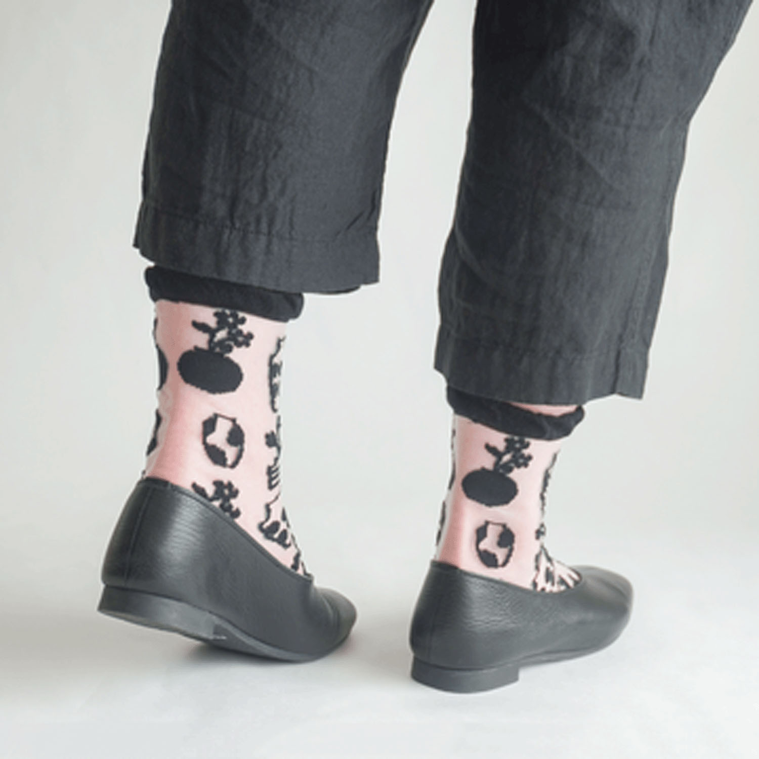 北欧調  花瓶柄  シースルーソックス【在庫限り】 - 画像10