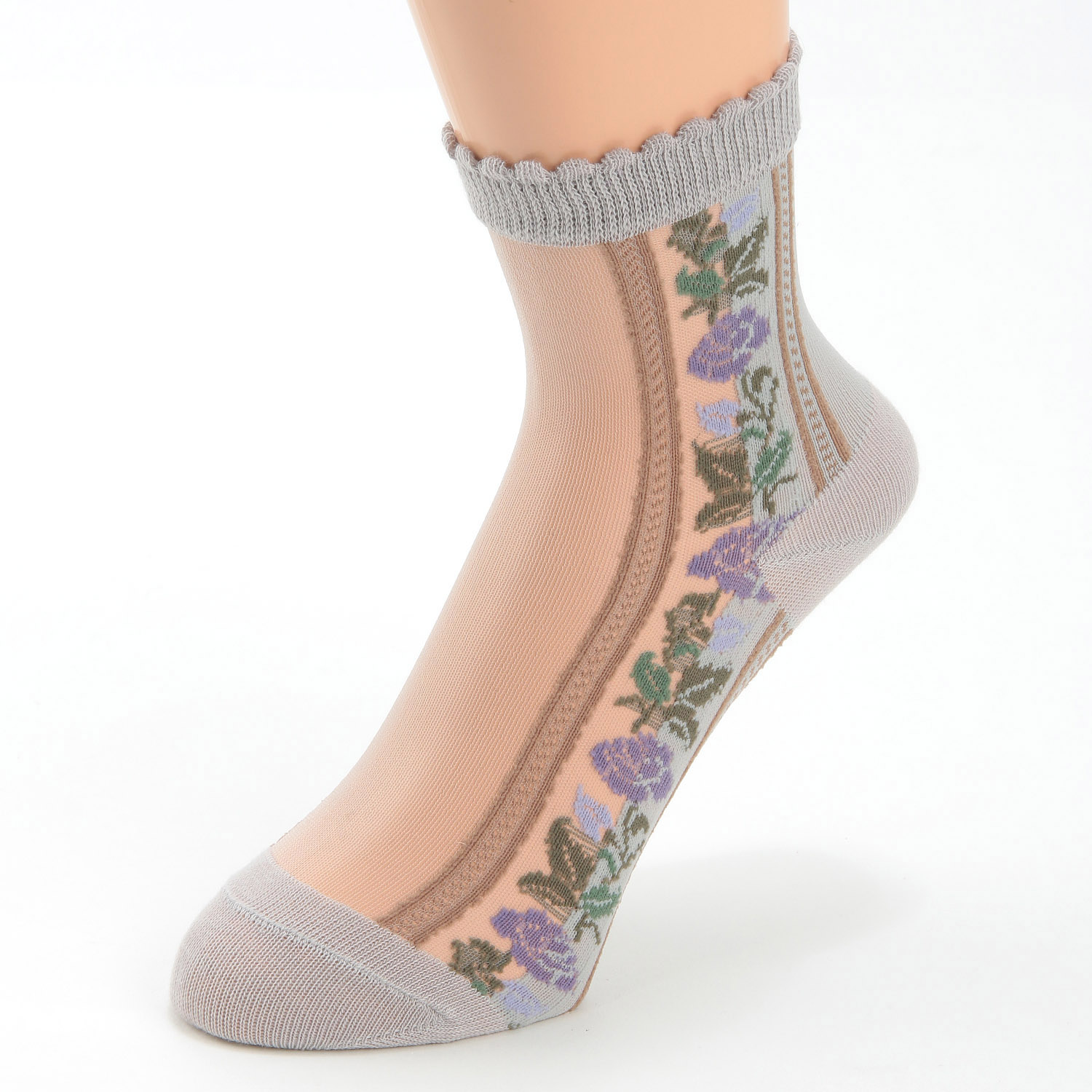 シースルーソックス バラストライプ - 画像3