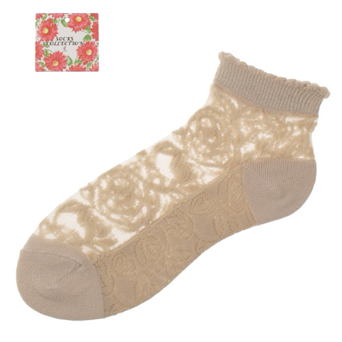 大人気★シースルーソックス 薔薇柄 ショート丈 - 画像7