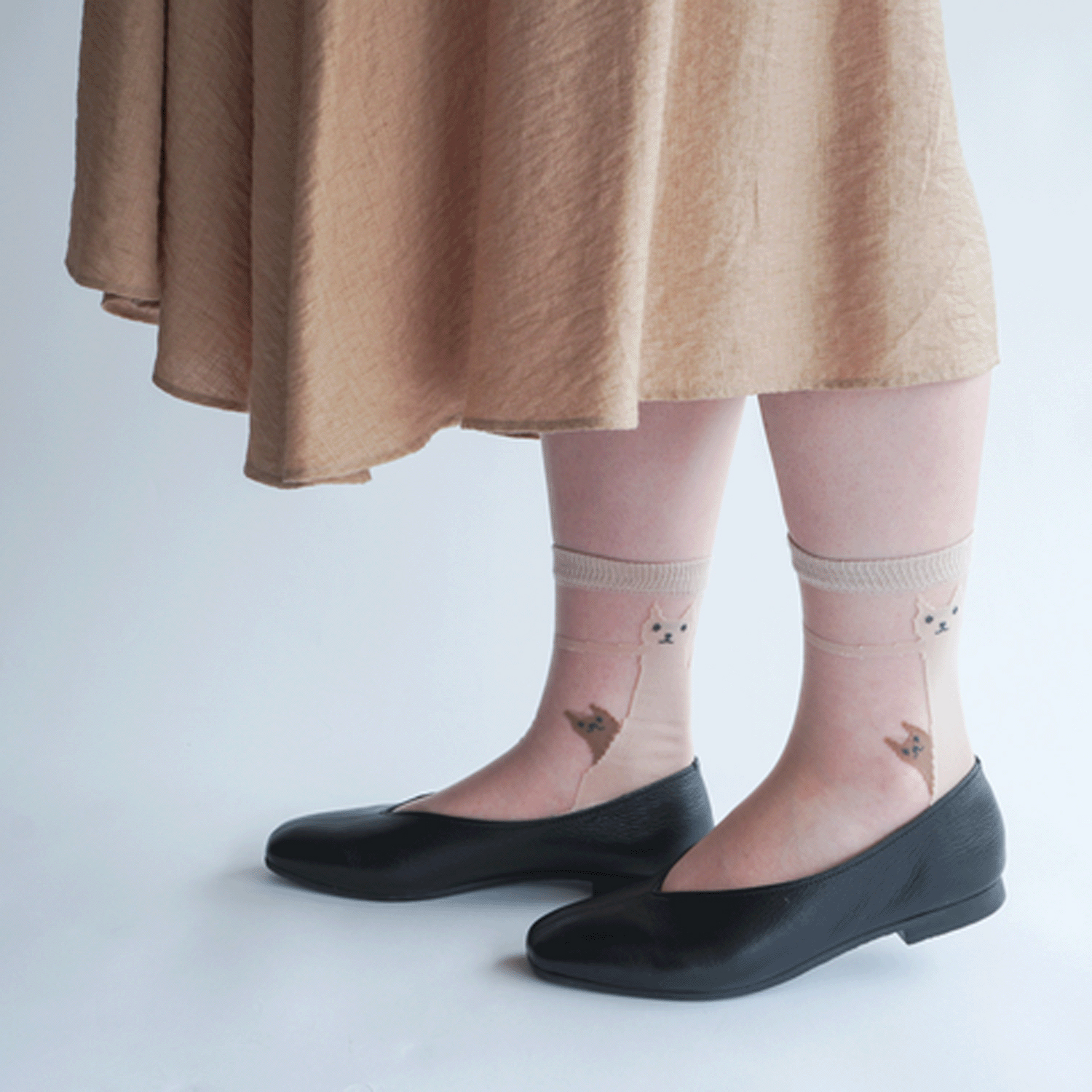 大人気★シースルーソックス 後ろ猫柄 - 画像12