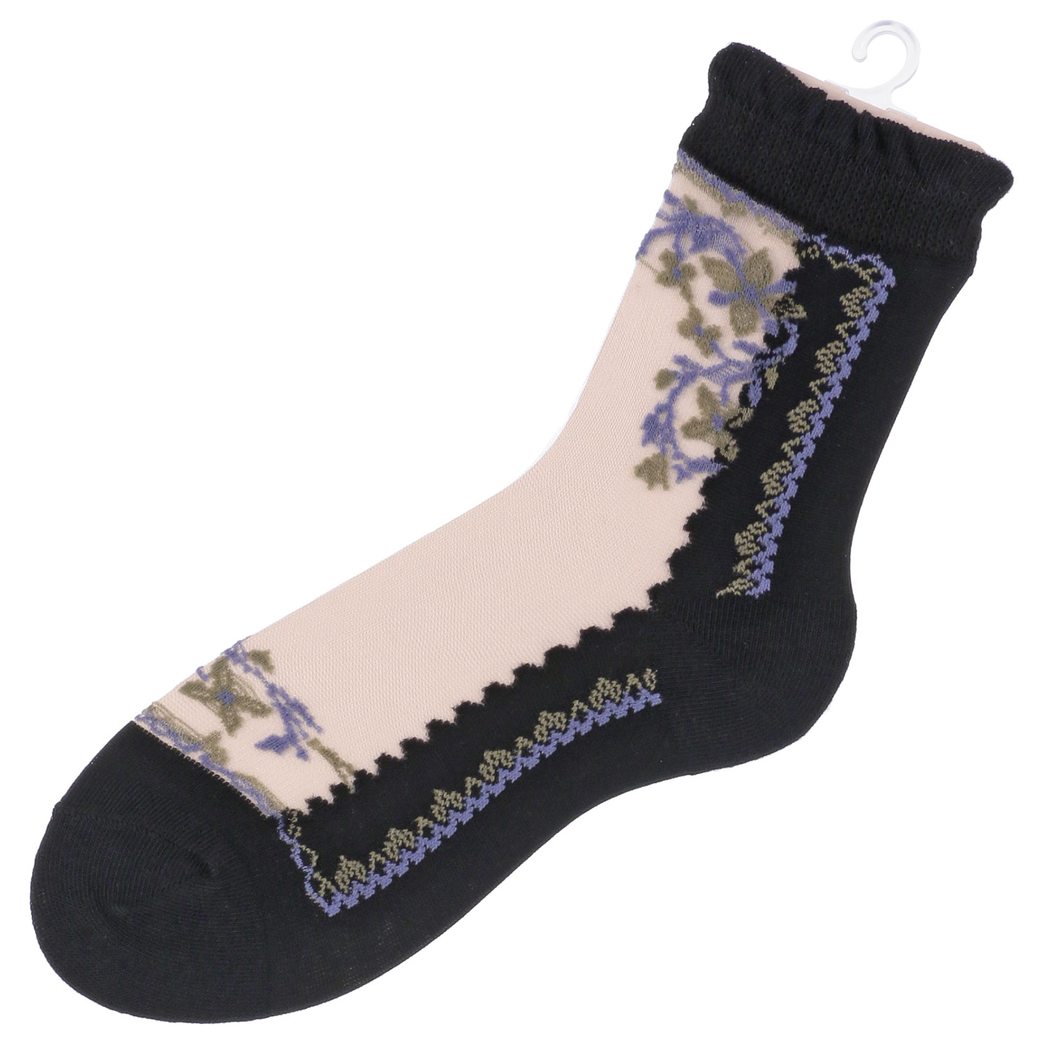 シースルーソックス  花と幾何 - 画像4