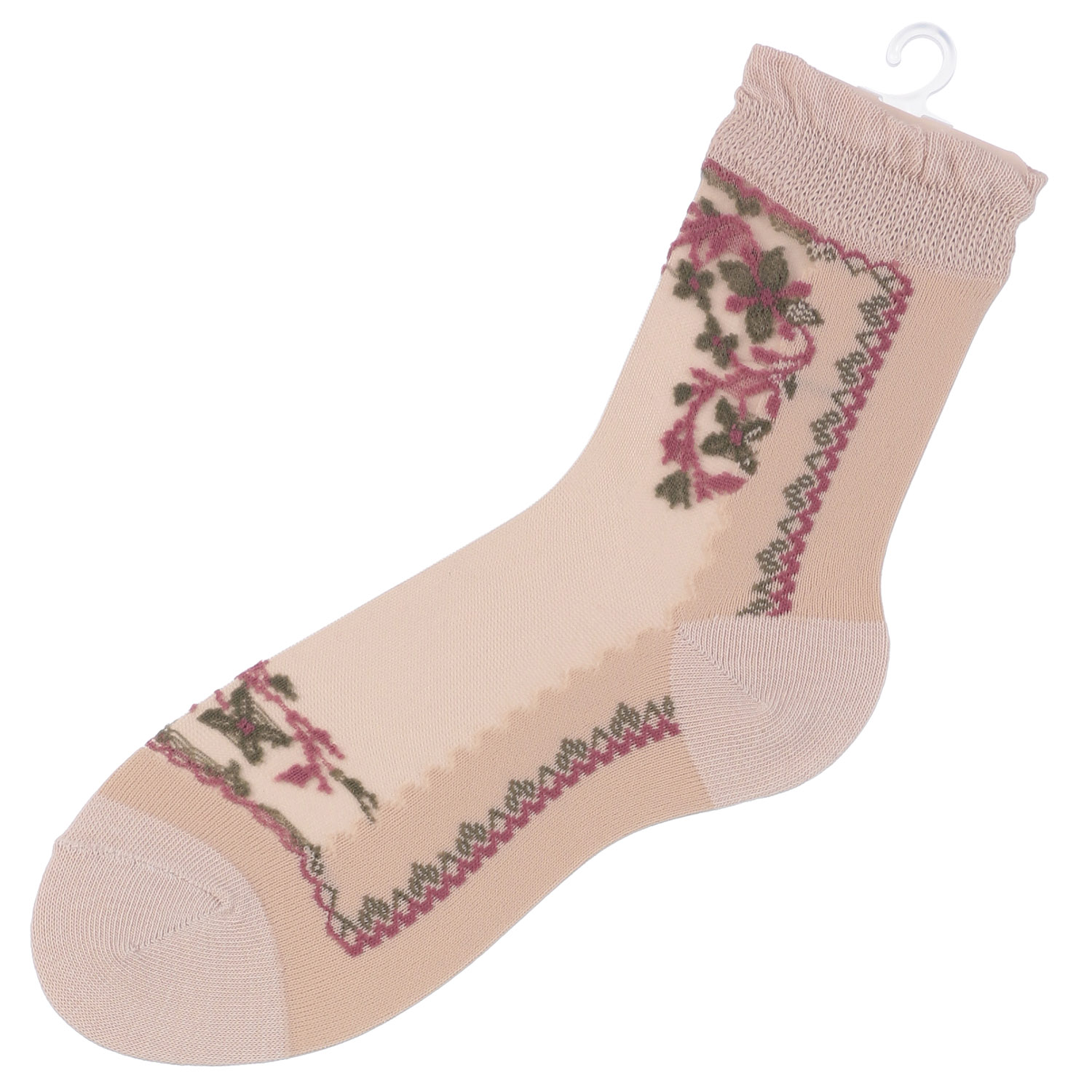 シースルーソックス  花と幾何 - 画像7